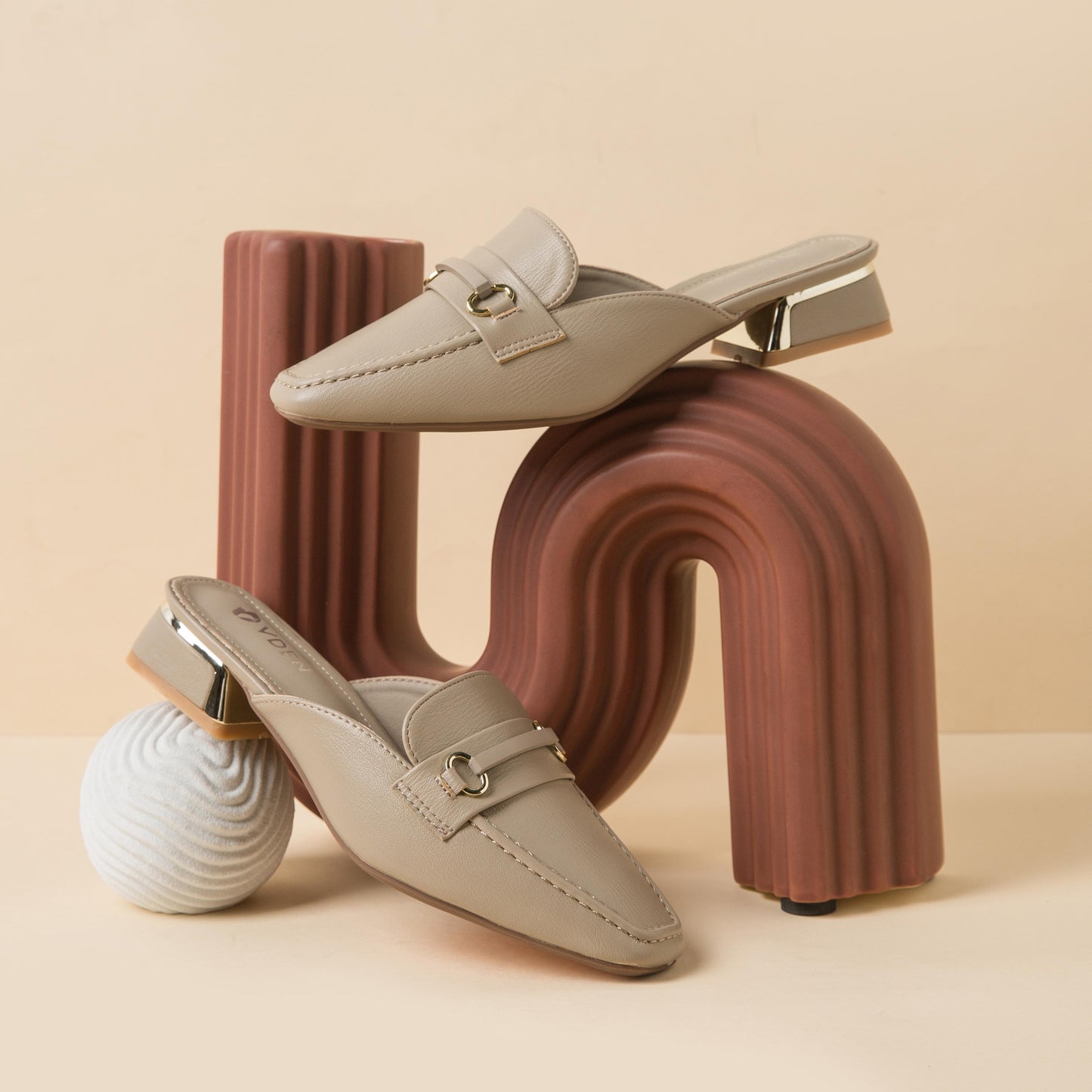 VDEN Mule Baotou low block Heels sandals F78-148