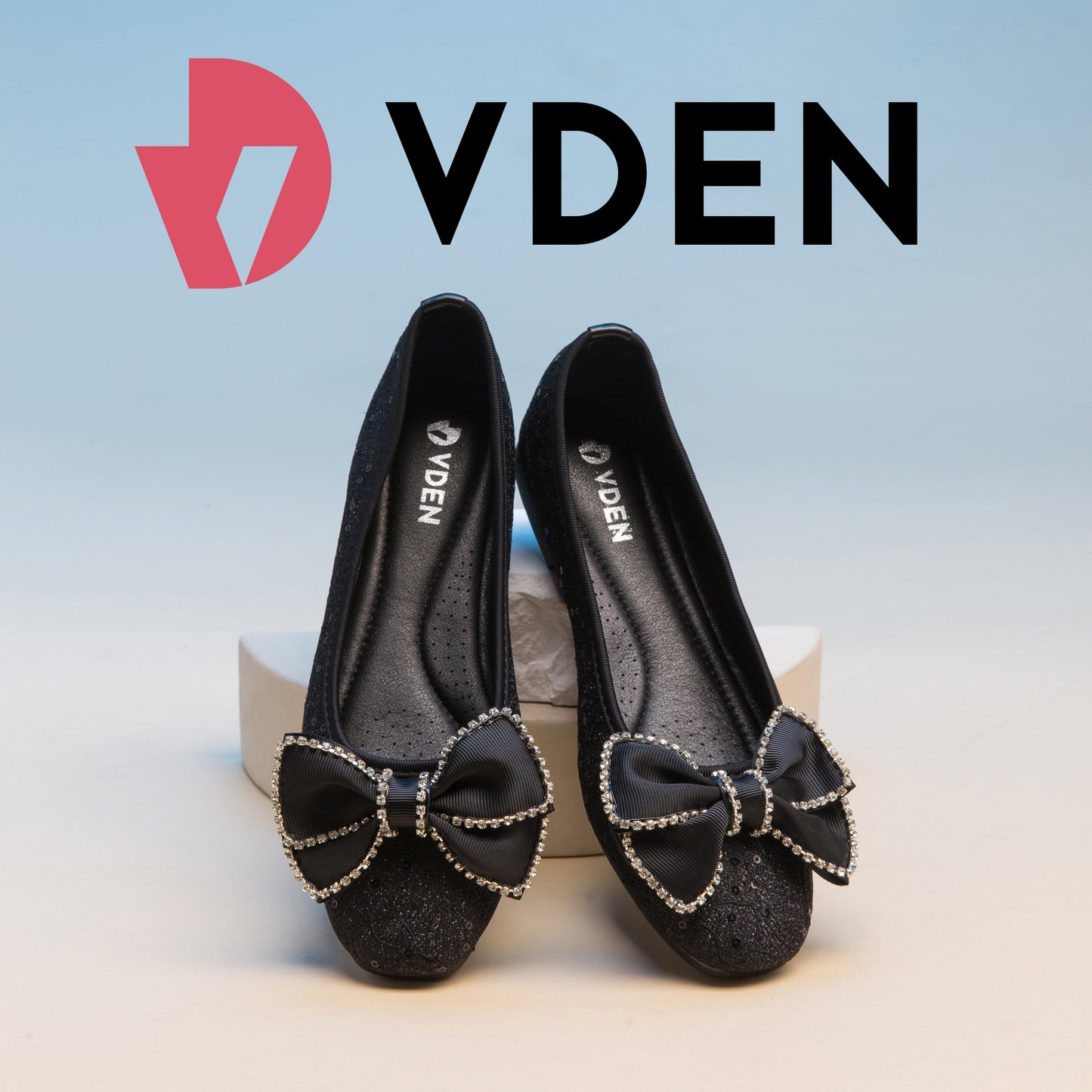 VDEN Round Toe Flats Women's Bow Ballet Flat Shoes 926-10 New Korean Office Women's Shoes No Heel