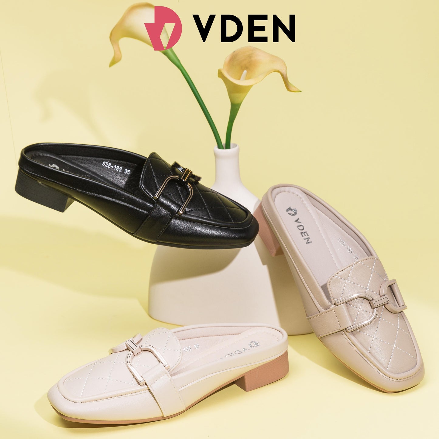 VDEN Fashionable Slip on Mules Half Shoes For Women (NEED ADD 1 SIZE) 1INCH/2.5CM 528-185 Old Money Style Muller Half Slippers Comfort