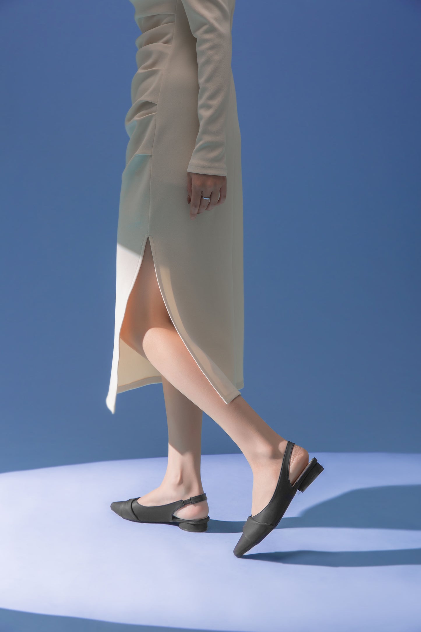 VDEN Pointed Mules Sling back Flat Shoes 22008 Pointed Toe Flat Heel (1 cm or less) Summer