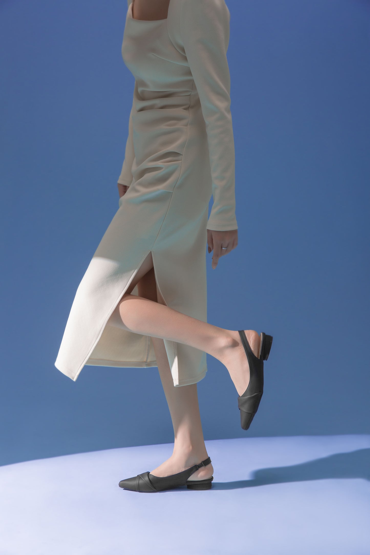 VDEN Pointed Mules Sling back Flat Shoes 22008 Pointed Toe Flat Heel (1 cm or less) Summer