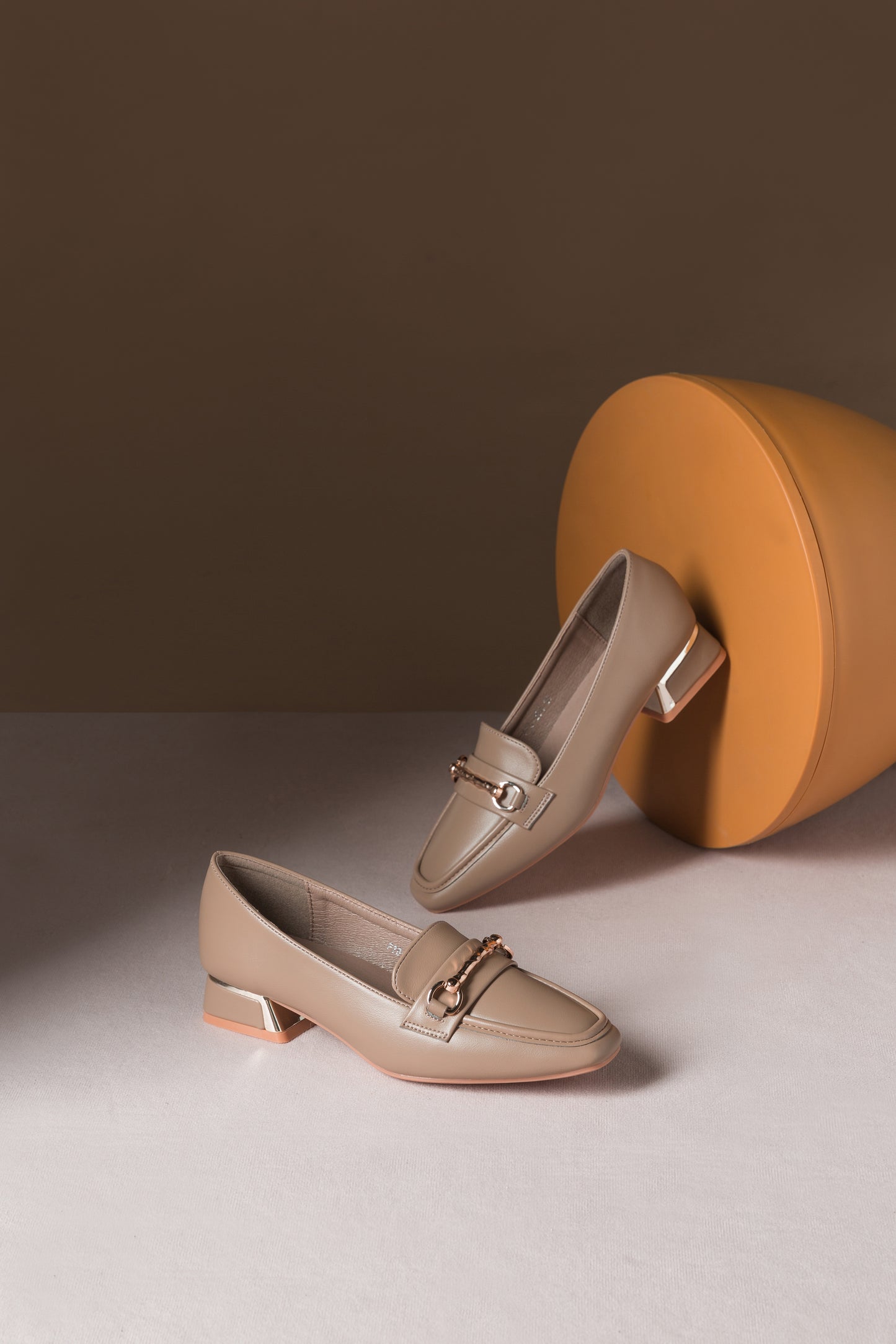 VDEN Square-toe Loafers For Women (F78-284) Slip-Ons 2024 New Retro Genuine Leather Thick Heel French