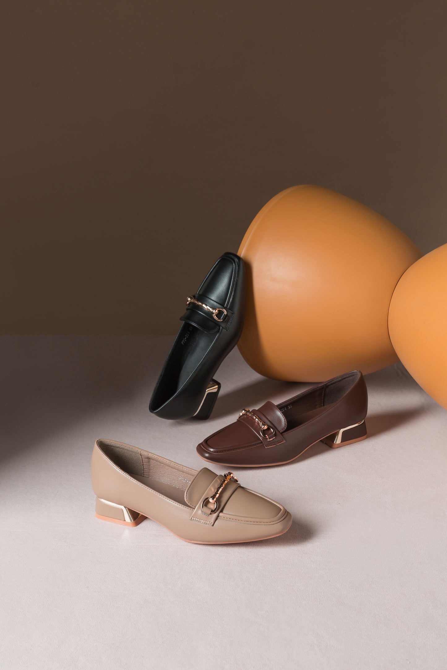VDEN Square-toe Loafers For Women (F78-284) Slip-Ons 2024 New Retro Genuine Leather Thick Heel French