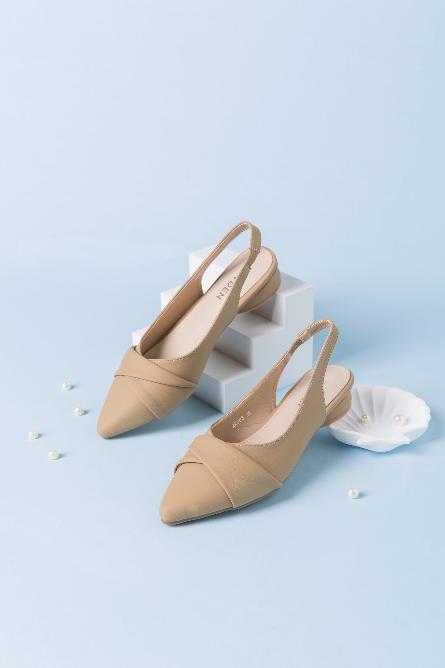 VDEN Pointed Mules Sling back Flat Shoes 22008 Pointed Toe Flat Heel (1 cm or less) Summer