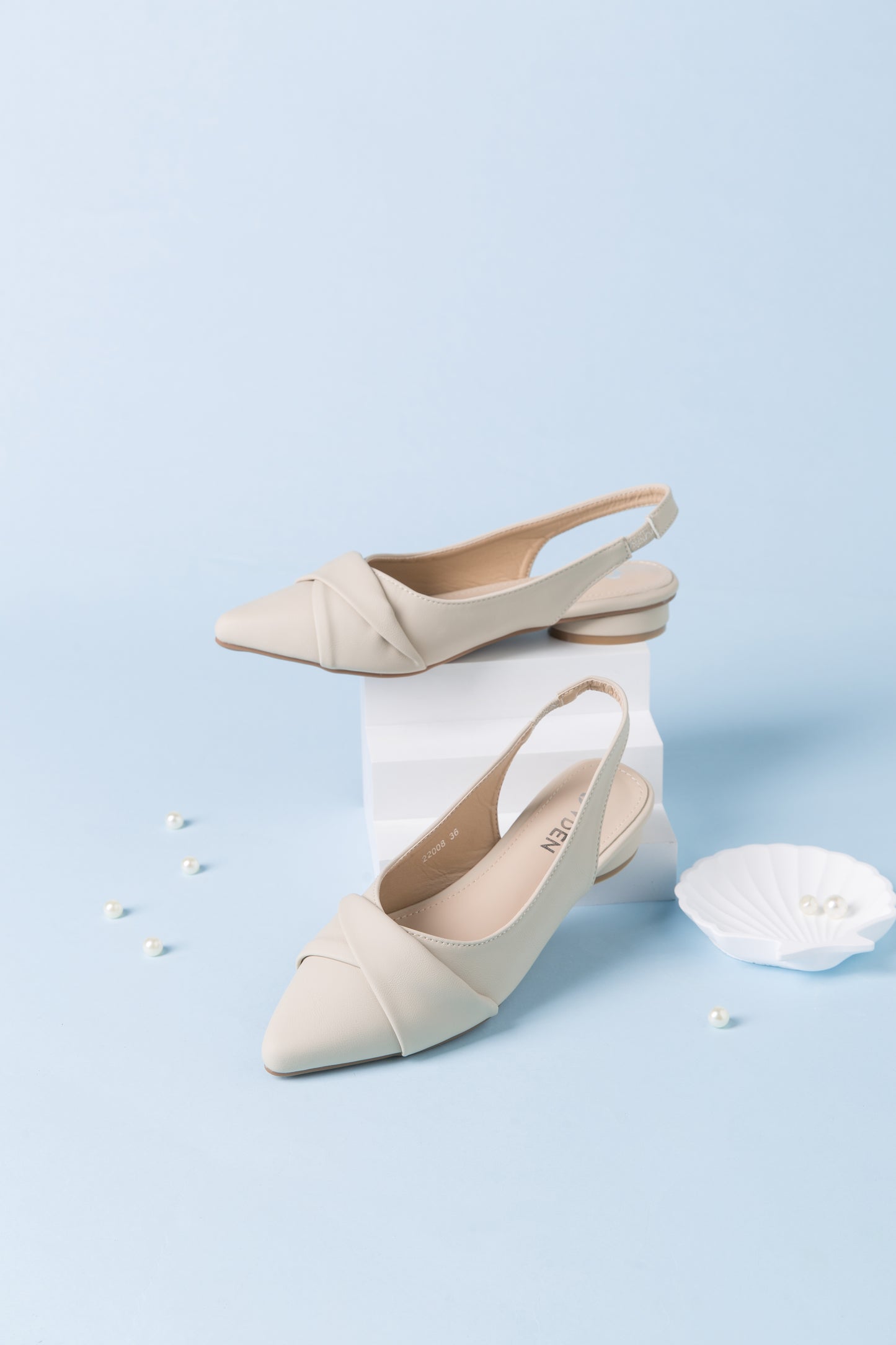 VDEN Pointed Mules Sling back Flat Shoes 22008 Pointed Toe Flat Heel (1 cm or less) Summer