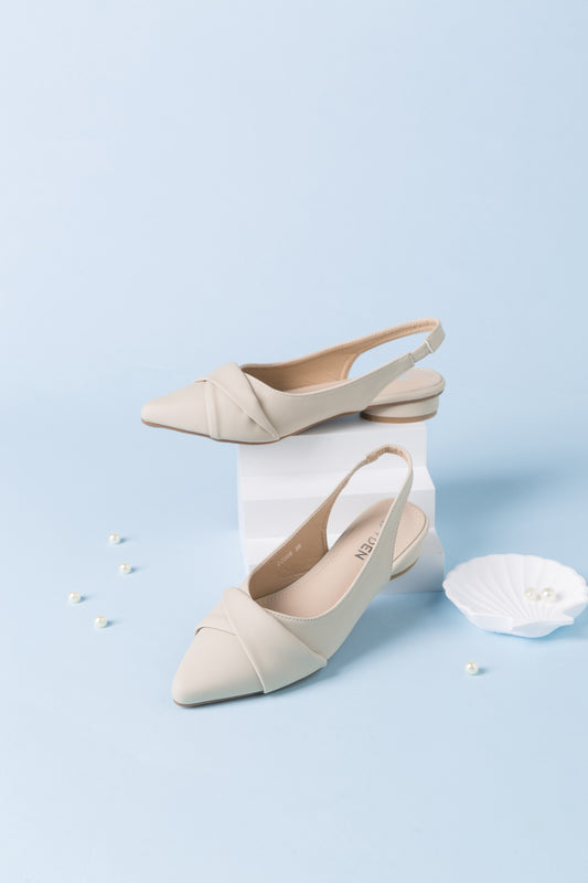VDEN Pointed Mules Sling back Flat Shoes 22008 Pointed Toe Flat Heel (1 cm or less) Summer