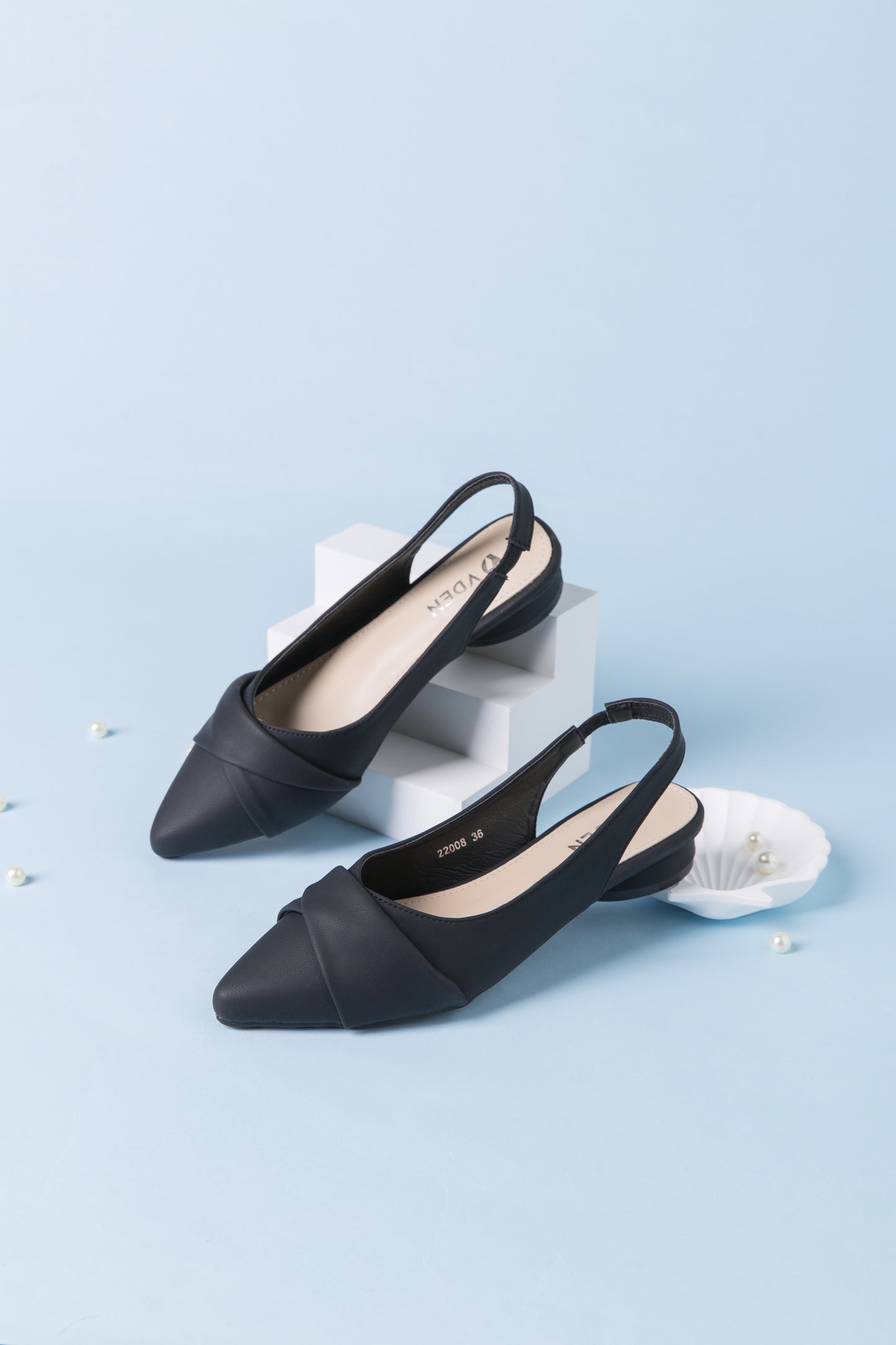 VDEN Pointed Mules Sling back Flat Shoes 22008 Pointed Toe Flat Heel (1 cm or less) Summer