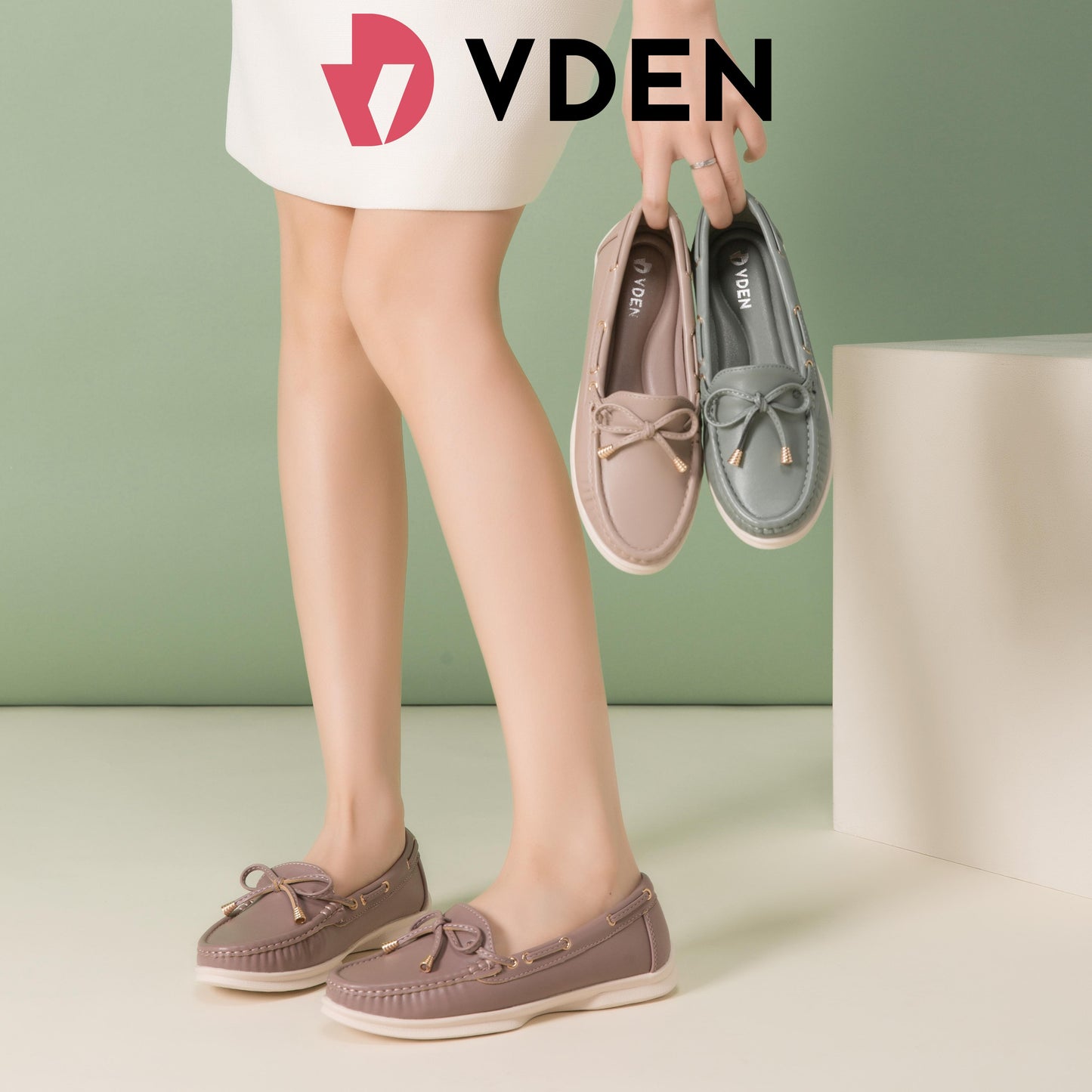 VDEN Bow Embellished Office Commuting 6678-541 Slip-Ons Loafers Women Loafer Shoes Flat Heel (1 cm or less)