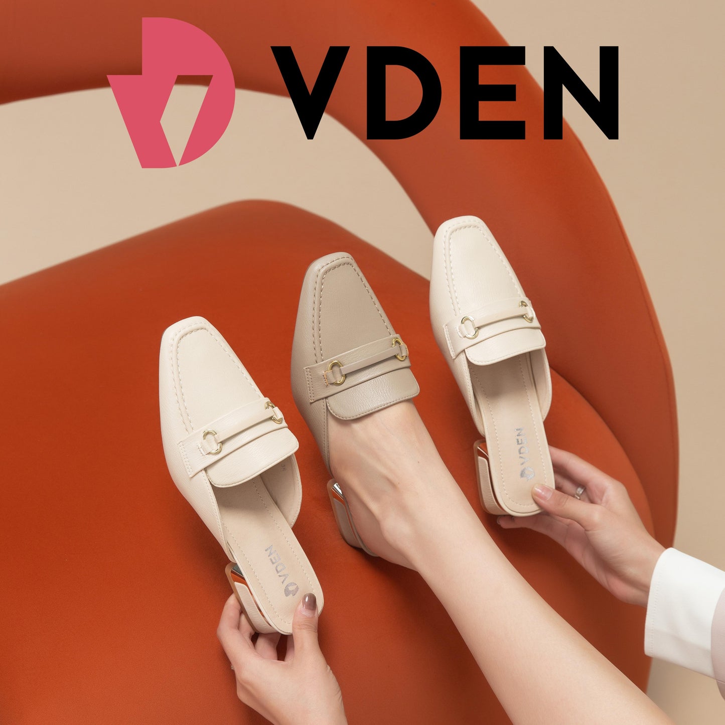 VDEN Mule Baotou low block Heels sandals F78-148