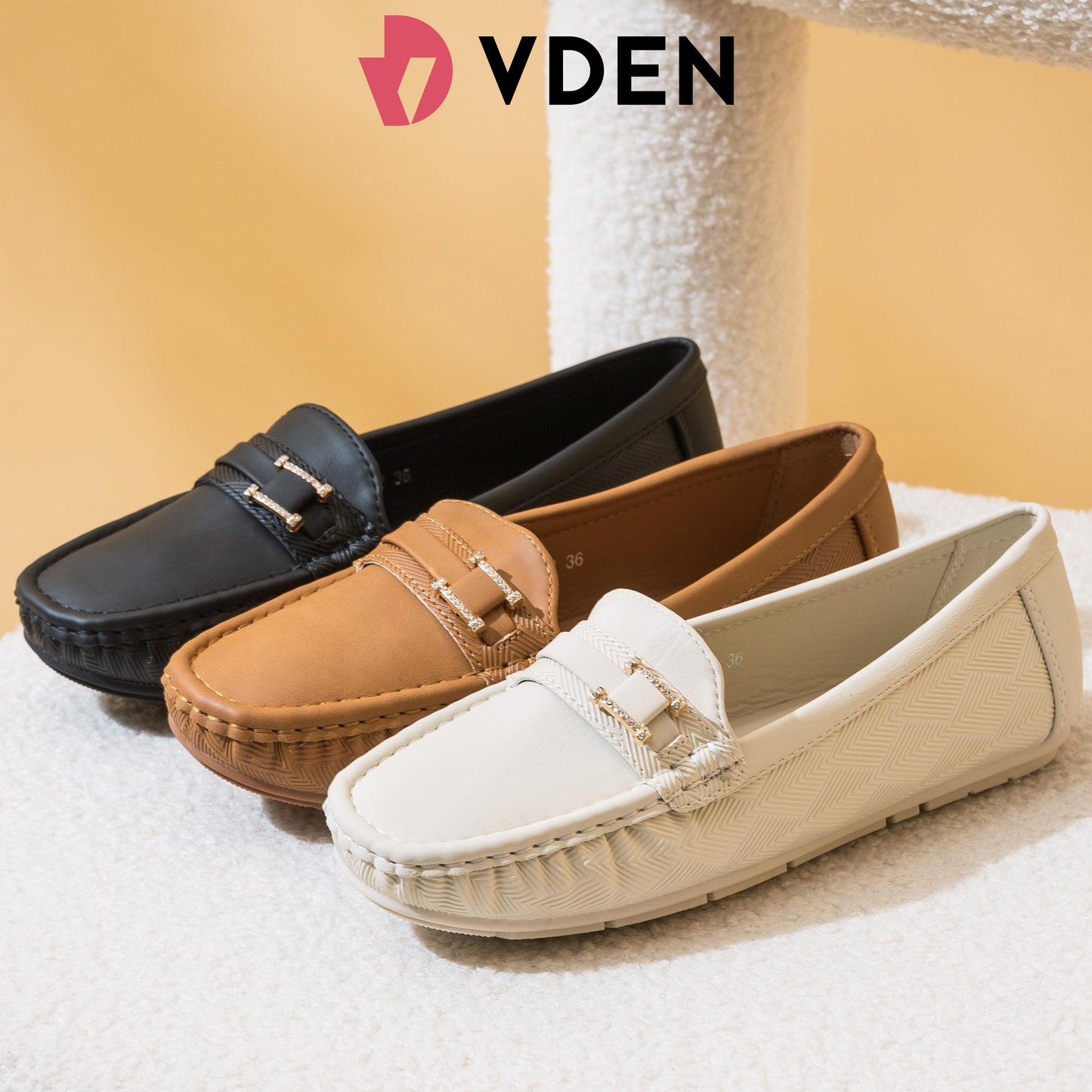 VDEN Ladies Loafers Shoes Womens Flats Pumps Slip On Girls Office Work School Shoes Z8299-Y2 0.8INCH/2CM Square Toe Flat Loafers Slip On With Rhinestones For Commuting Office Women's Shoes With Soft Soles And Comfortable Walking Shoes Footwear