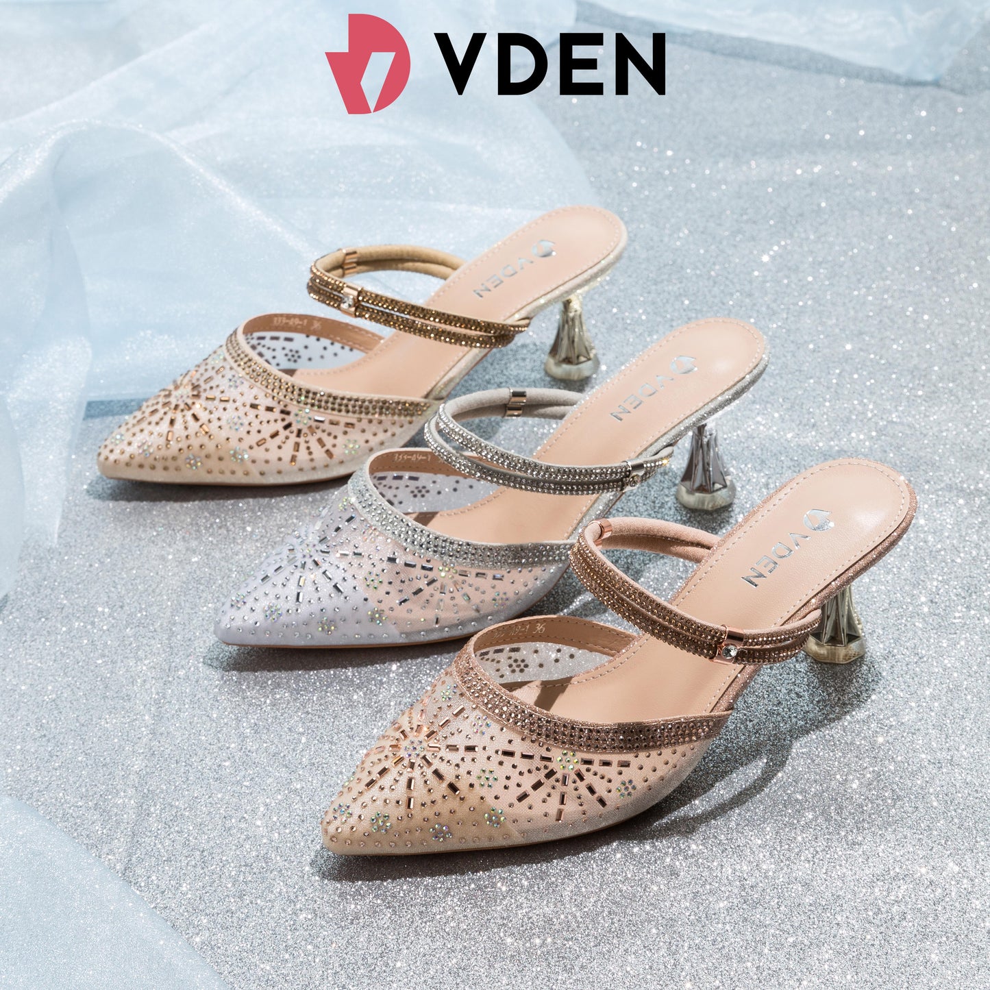 VDEN Low Heel Casual Women's Pointed Shoes (add 1 size) (6.5cm/2.3 inch) 333-A9-1