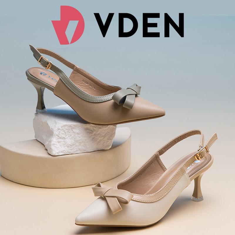 VDEN Pointed Stiletto Heels Mid Heel (2INCH) New Korea Women Shoes Bow Shoe Buckle A098-48