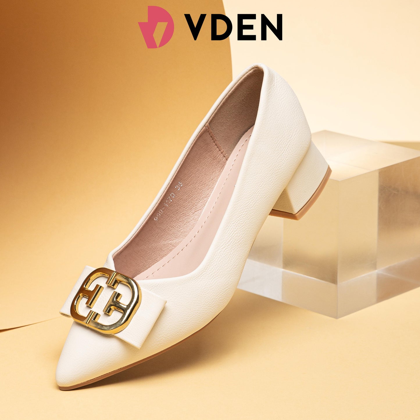 VDEN Women's Pointed Toe Thick Heels Office Retro Heels Women's Shoes 1.5INCH/4CM 999-1170