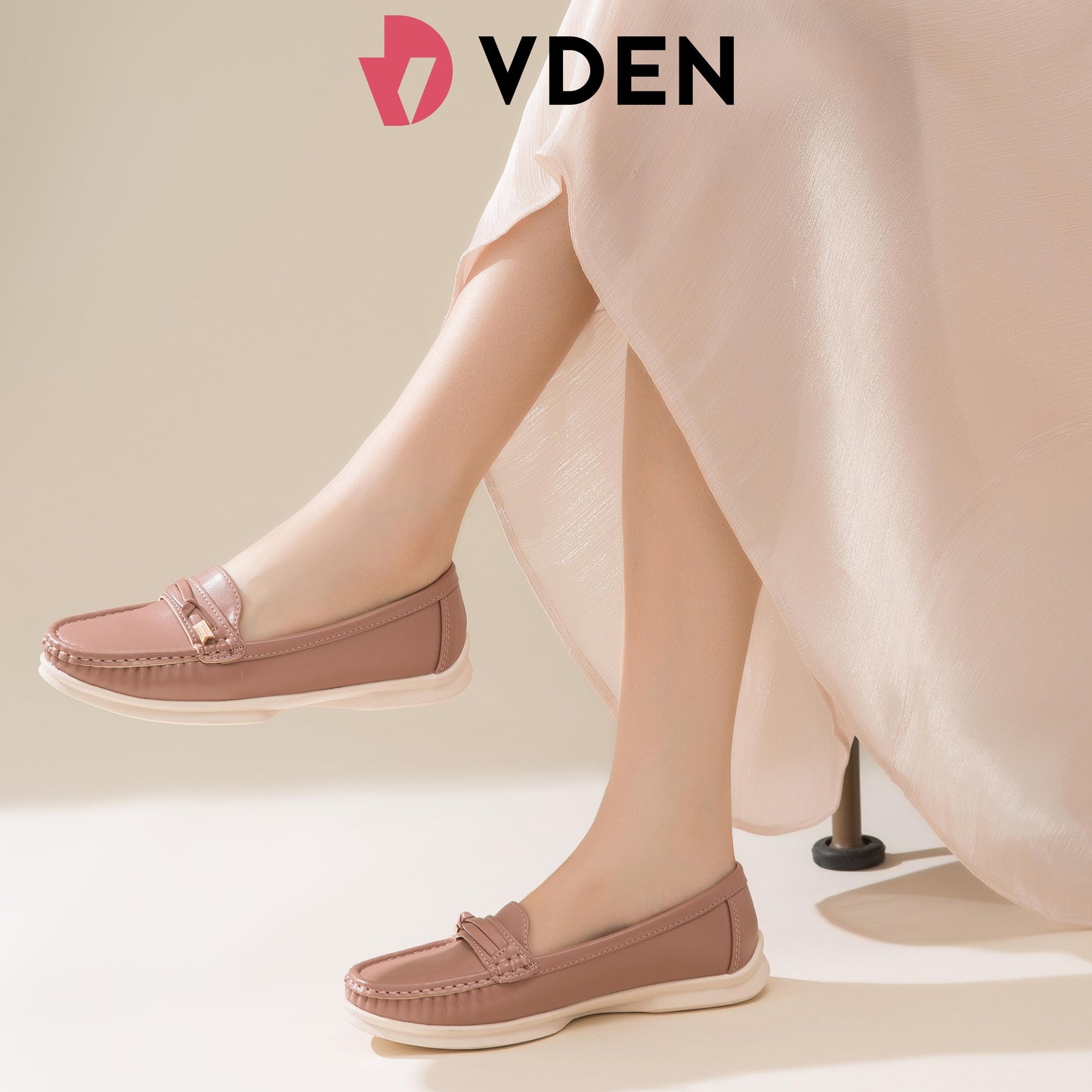 VDEN Women's Fashion Soft Loafers Shoes 0.7INCH/2CM Massage Insole Loafer Slip-ons 6678-709 Comfortable Flat Shoes Simple And Versatile Casual Shoes Comfort