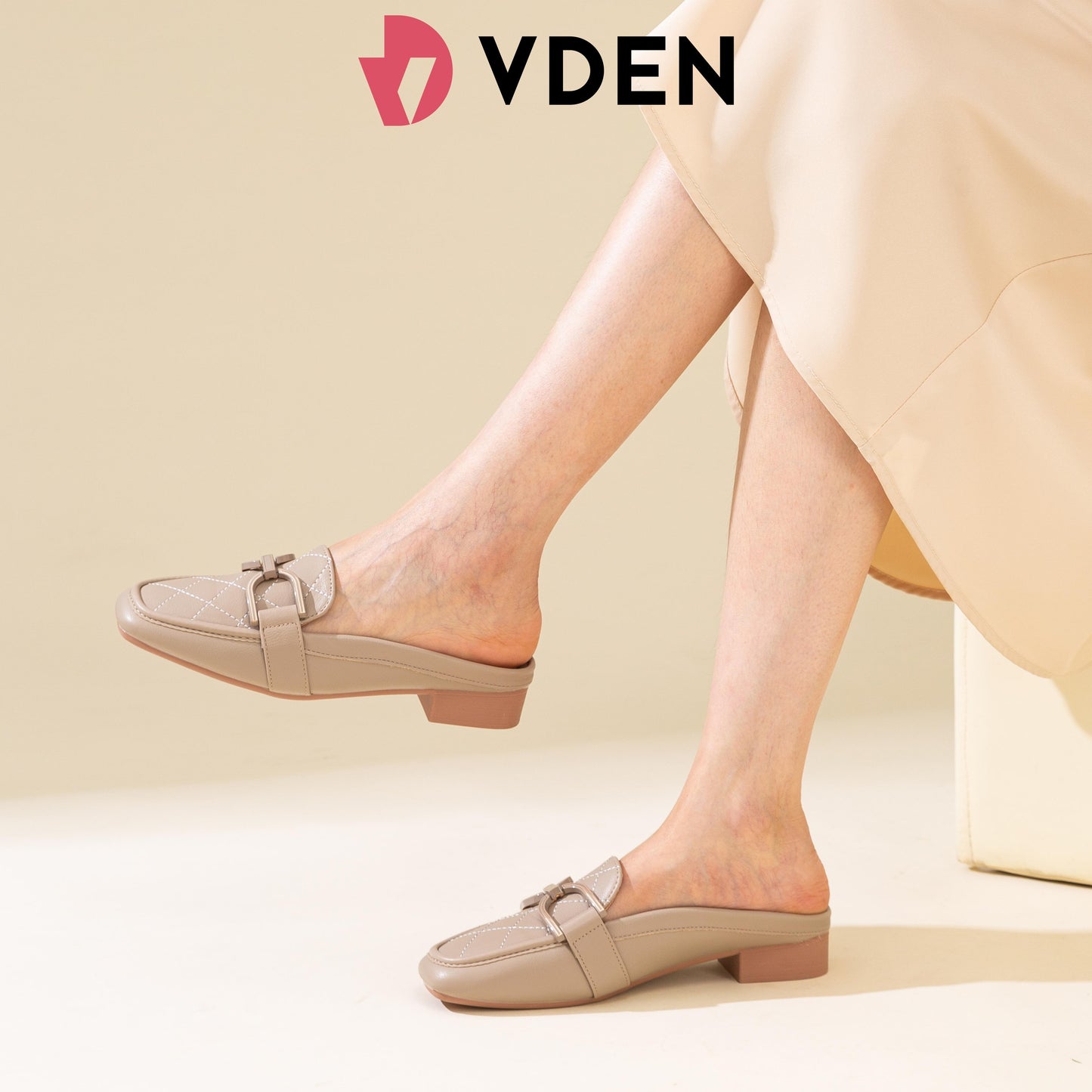 VDEN Fashionable Slip on Mules Half Shoes For Women (NEED ADD 1 SIZE) 1INCH/2.5CM 528-185 Old Money Style Muller Half Slippers Comfort