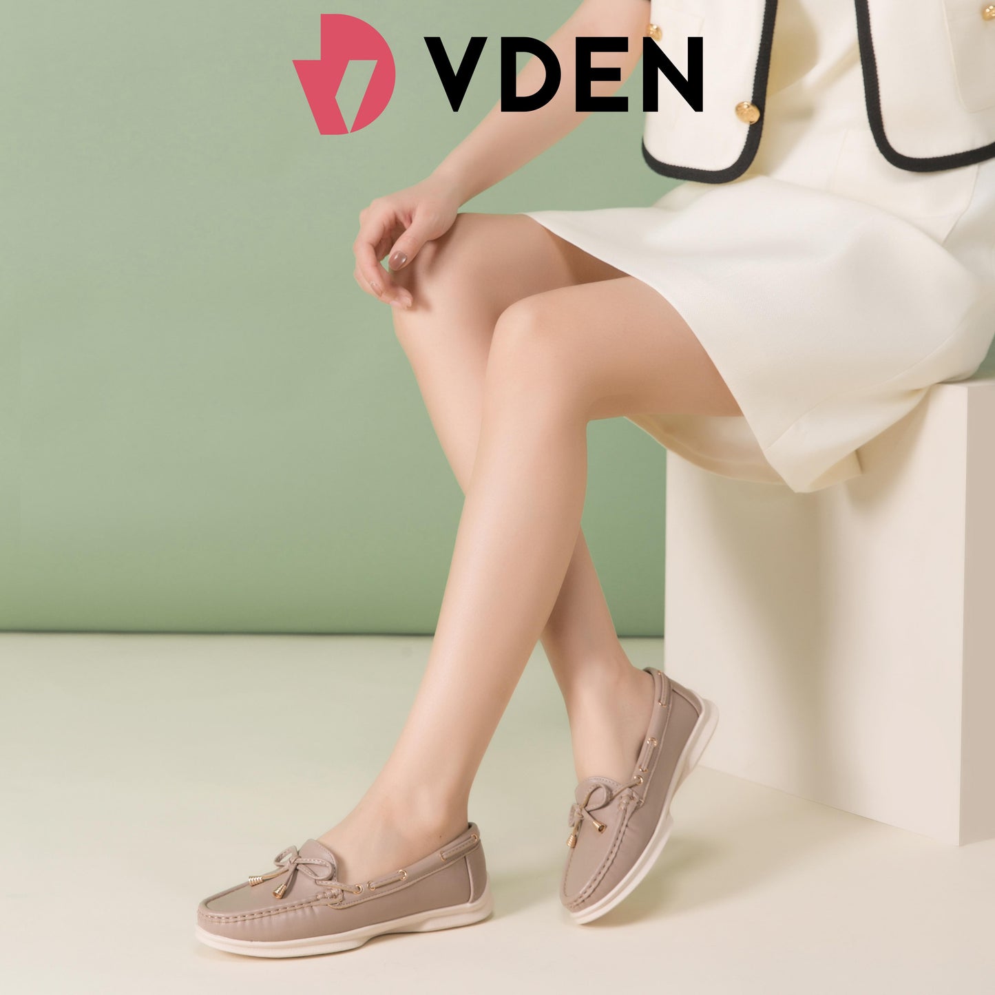 VDEN Bow Embellished Office Commuting 6678-541 Slip-Ons Loafers Women Loafer Shoes Flat Heel (1 cm or less)
