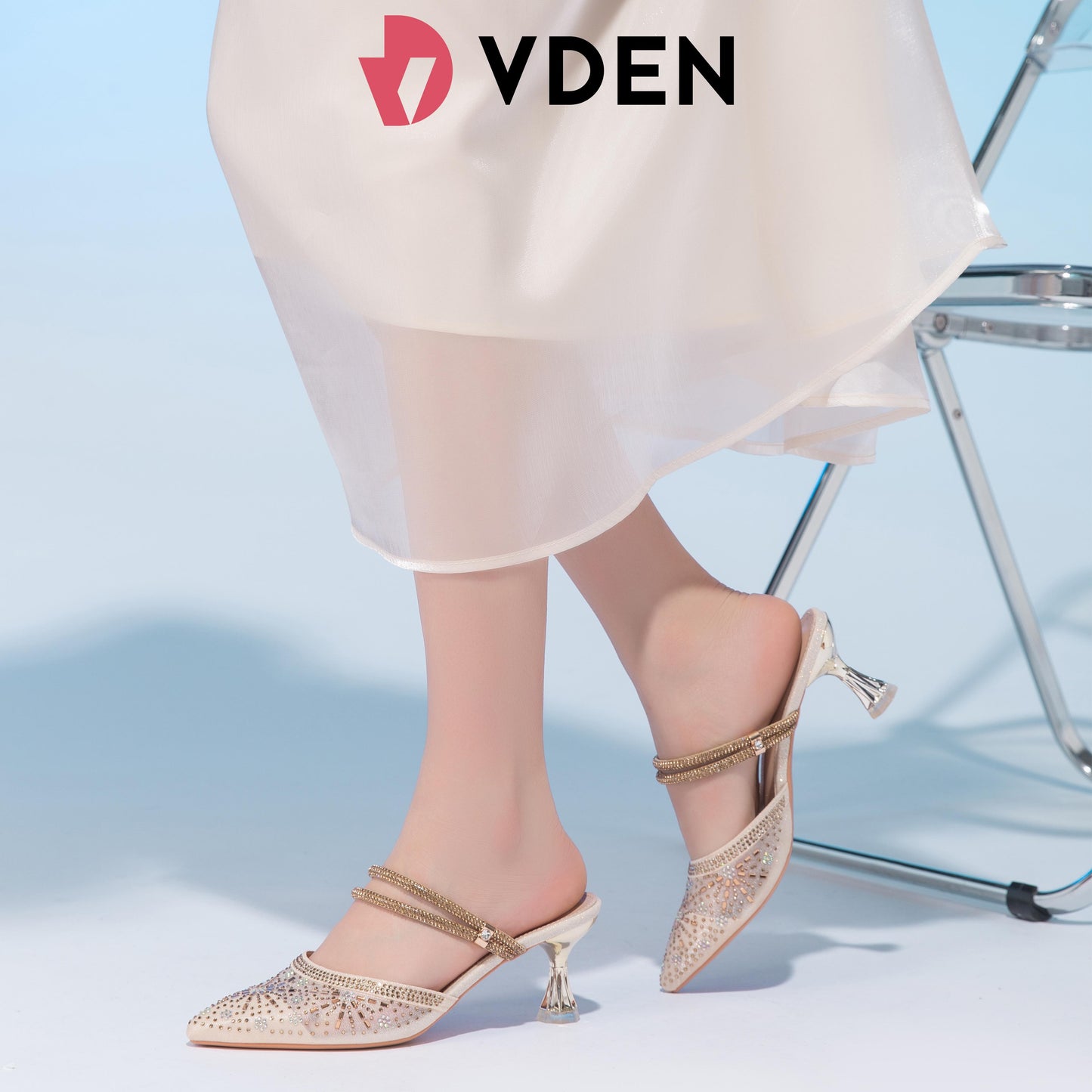 VDEN Low Heel Casual Women's Pointed Shoes (add 1 size) (6.5cm/2.3 inch) 333-A9-1