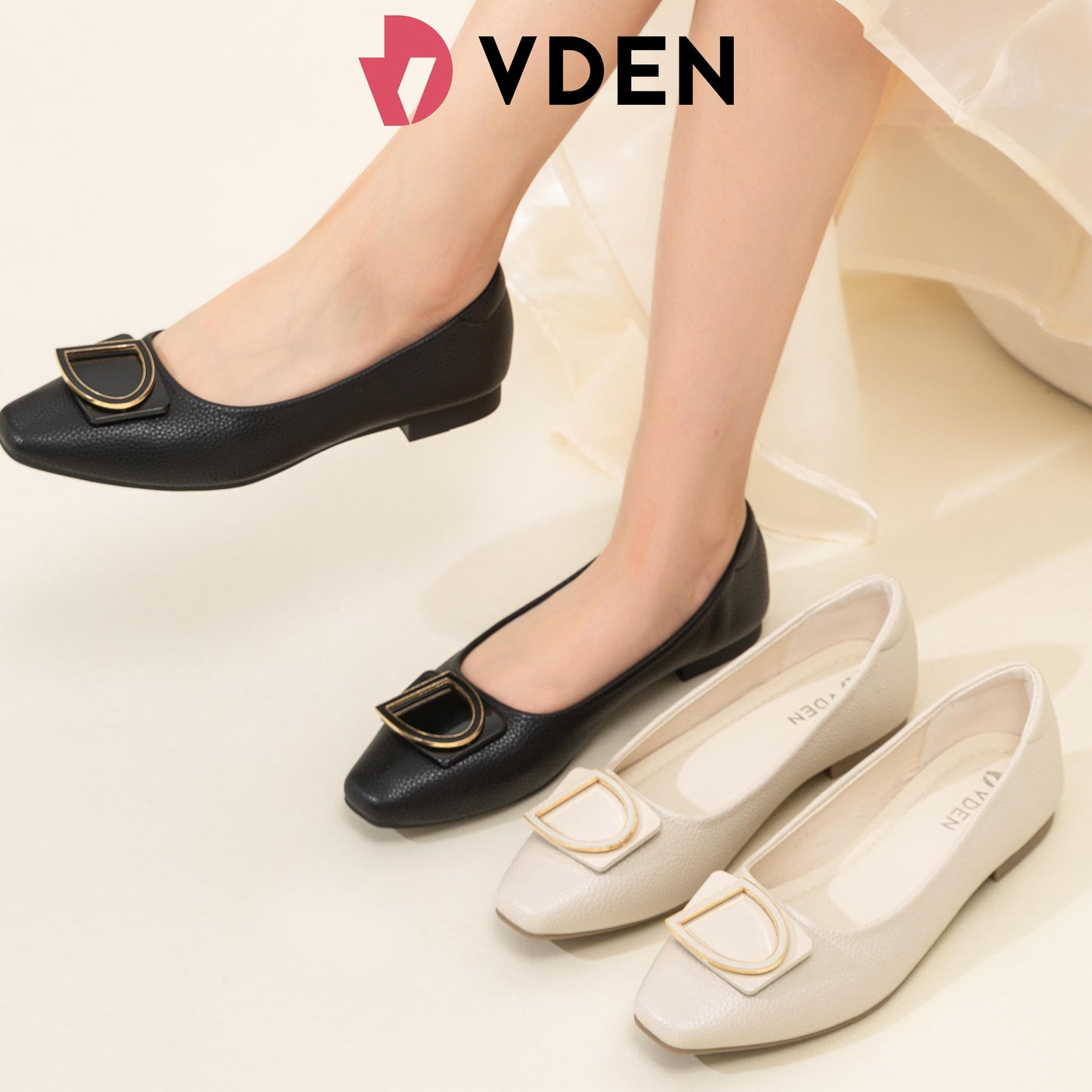 VDEN Style Women's Leather Shoes Soft Casual Shoes 0.5INCH/1.3CM 928-582 Korean Style Comfortable Simple Solid Color Flat Shoes Slip On Shoes For Women