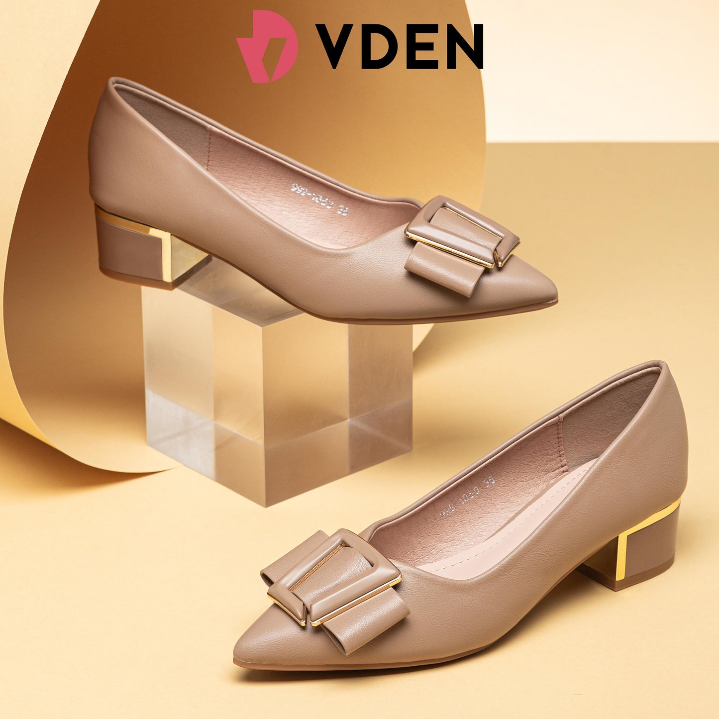 VDEN Women Pumps Pointed Toe Chunky 1.5INCH/4CM 999-1059