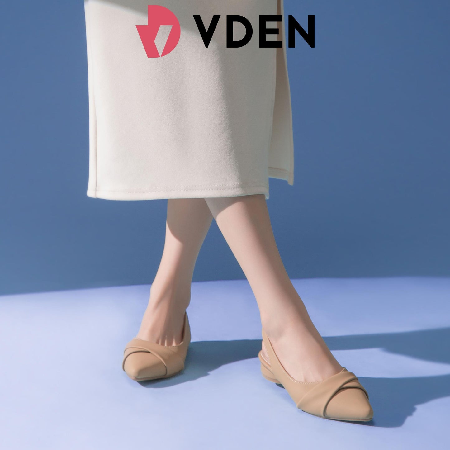 VDEN Pointed Mules Slingback Flat Shoes 22008 Pointed Toe Flat Heel (1 cm or less) Summer
