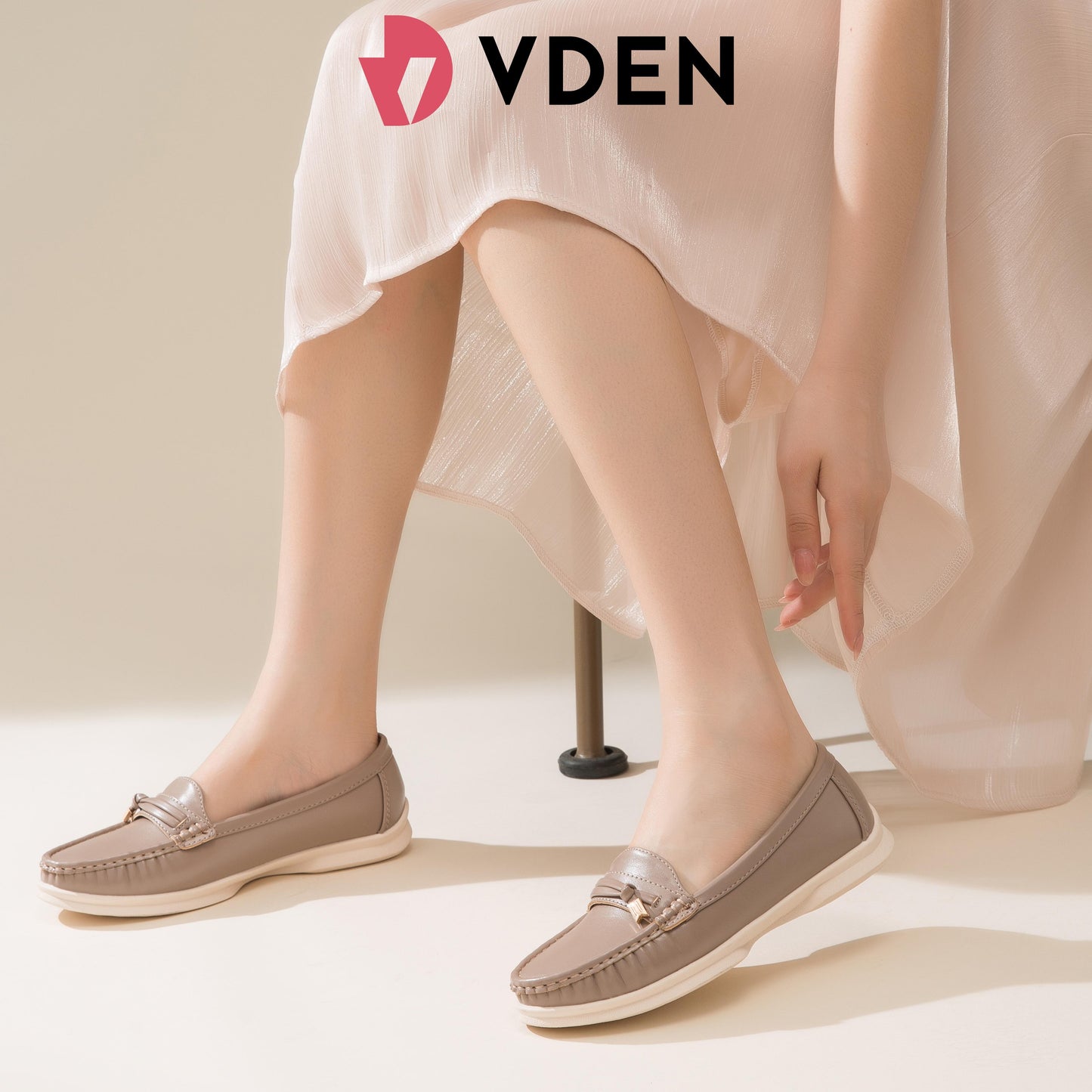 VDEN Women's Fashion Soft Loafers Shoes 0.7INCH/2CM Massage Insole Loafer Slip-ons 6678-709 Comfortable Flat Shoes Simple And Versatile Casual Shoes Comfort