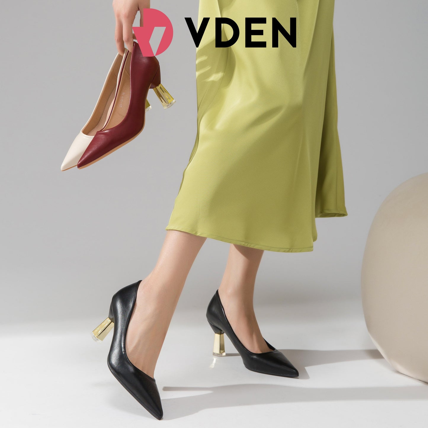 Design Solid Color Pointed Toe Mid-heeled shoes (2.5INCH) 237-24A Pointed Heel Pumps