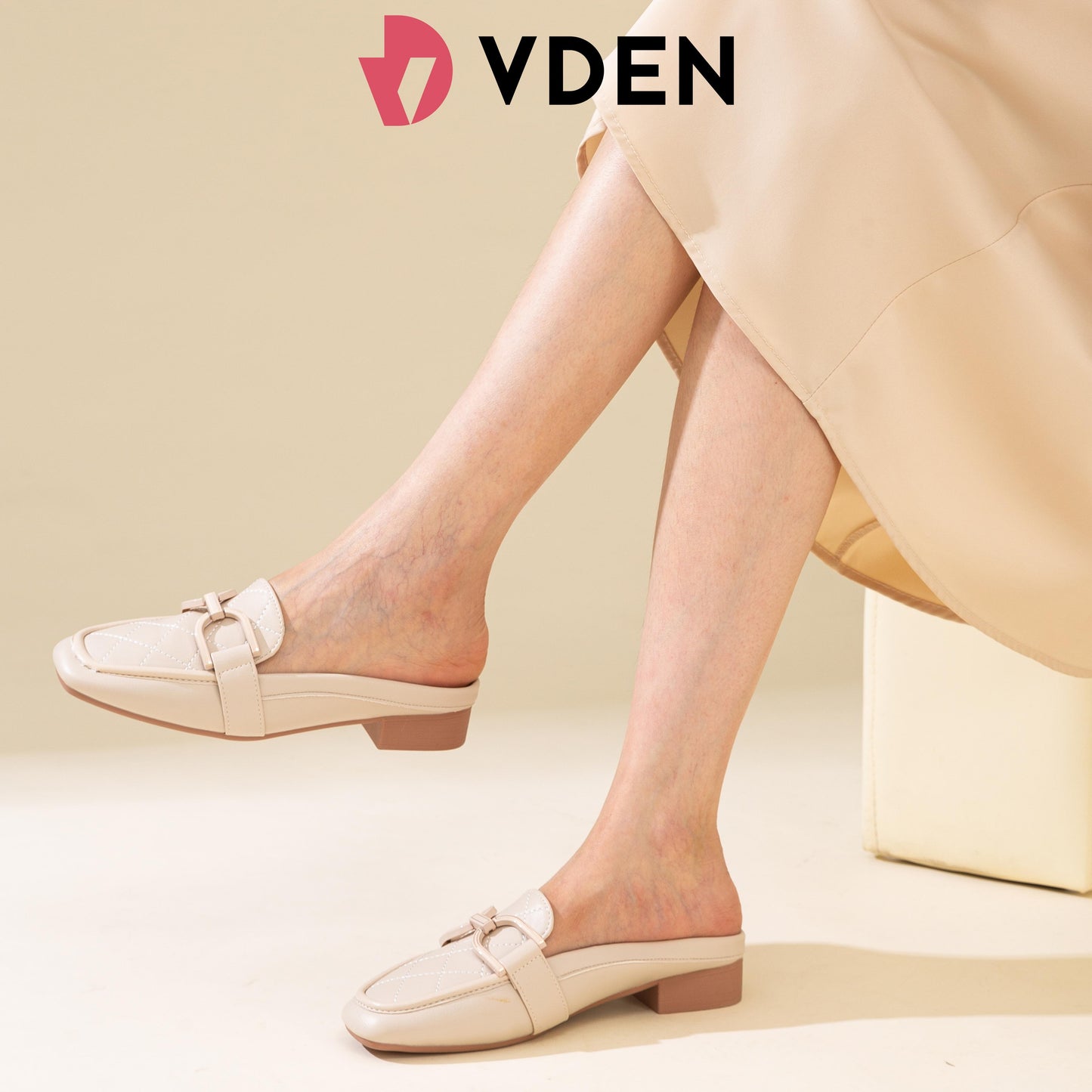 VDEN Fashionable Slip on Mules Half Shoes For Women (NEED ADD 1 SIZE) 1INCH/2.5CM 528-185 Old Money Style Muller Half Slippers Comfort