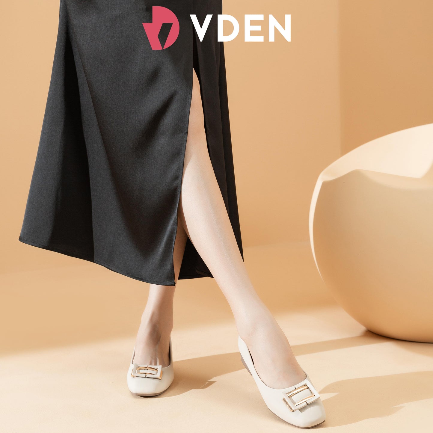 VDEN Dainty Square Toe Pumps for Women 3CM/1.2INCH Ladies Slip-on Loafers Women's Mid Chunky Toe Classy Shoes998-582 Simple Student Shoes High-end Office Shoes Square Buckle Block Heels Comfort