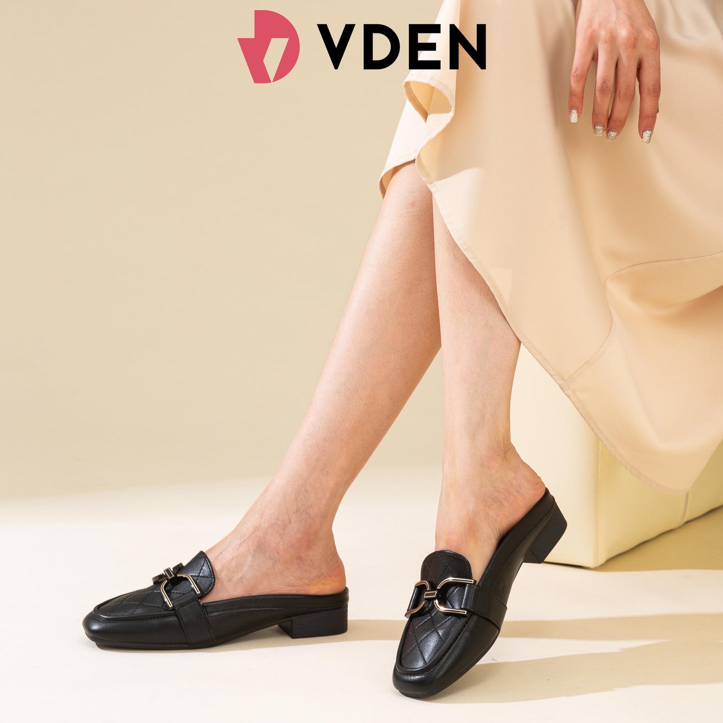 VDEN Fashionable Slip on Mules Half Shoes For Women (NEED ADD 1 SIZE) 1INCH/2.5CM 528-185 Old Money Style Muller Half Slippers Comfort