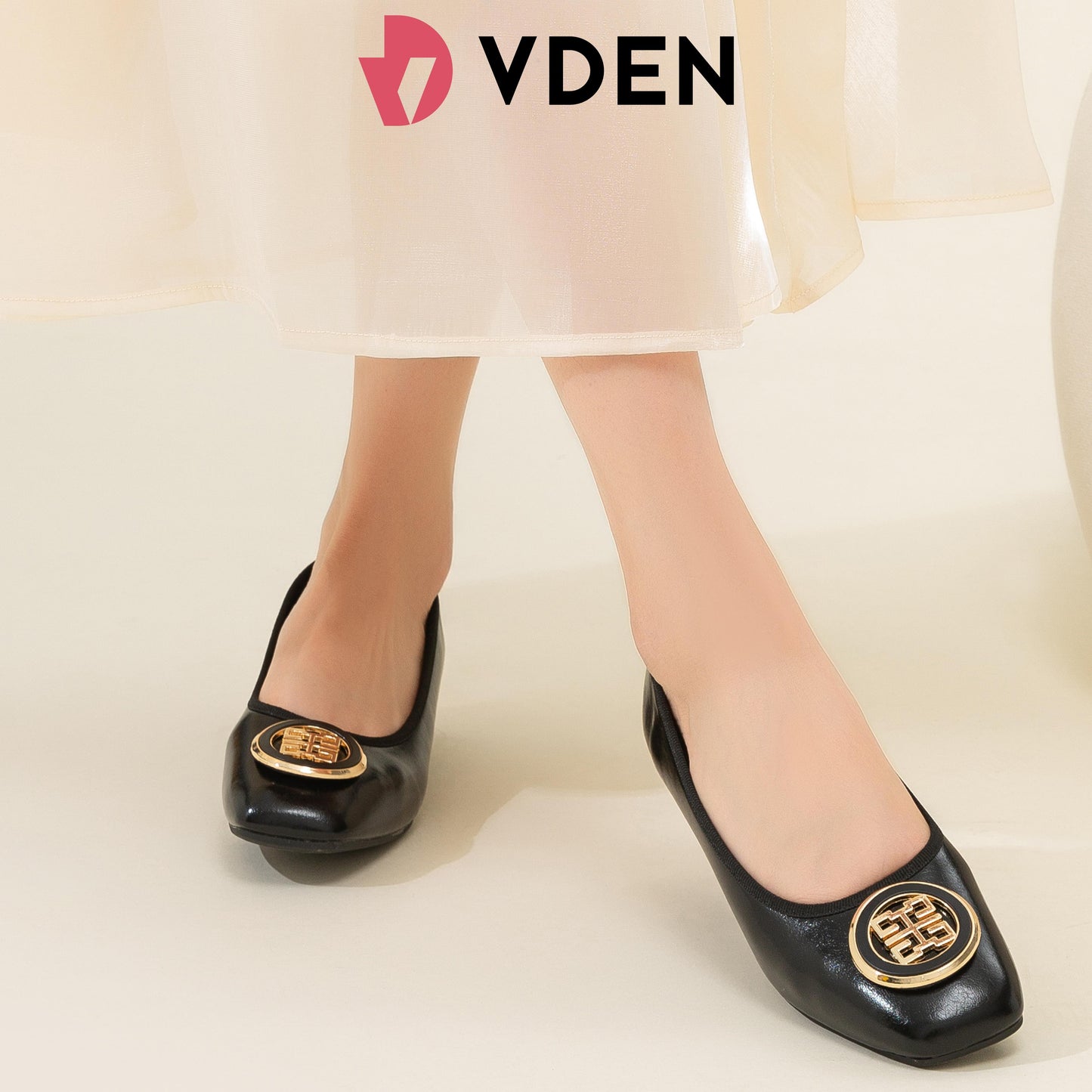 VDEN Fashionabke Solid tone Square-toe pumps For Women 1.2INCH/3CM A998-14Korean Style Comfortable Soft Sole Slip-on Women's Shoes Commuting Old Money Style Low Heels