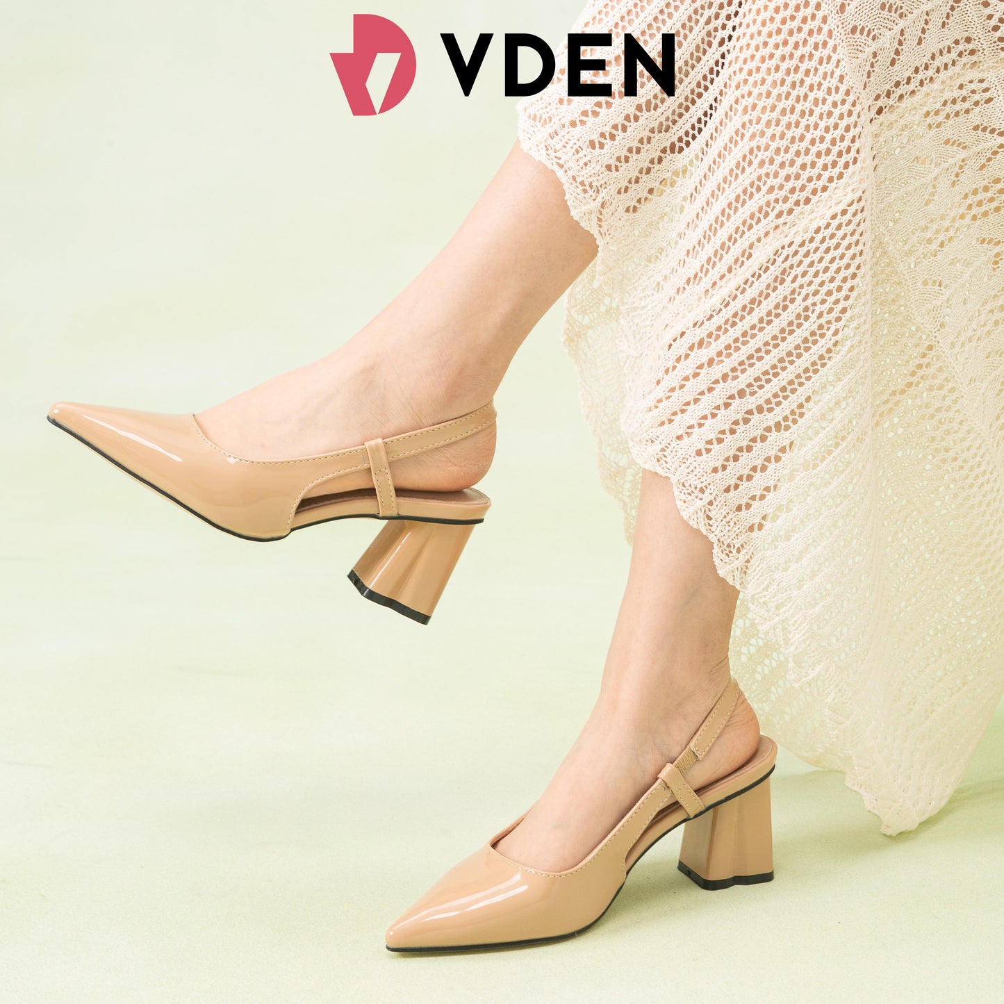 VDEN Women Slingback Block Heels Patent Leather Pointed Toe Mary Jane Pumps Office Work Shoes Kasut Wanita Ready Stock 2.5INCH/6.3CM (Foot Width Add 1 Size) B668-15 Women's Patent Leather Pointed Toe Single Strap Chunky Heels For Women