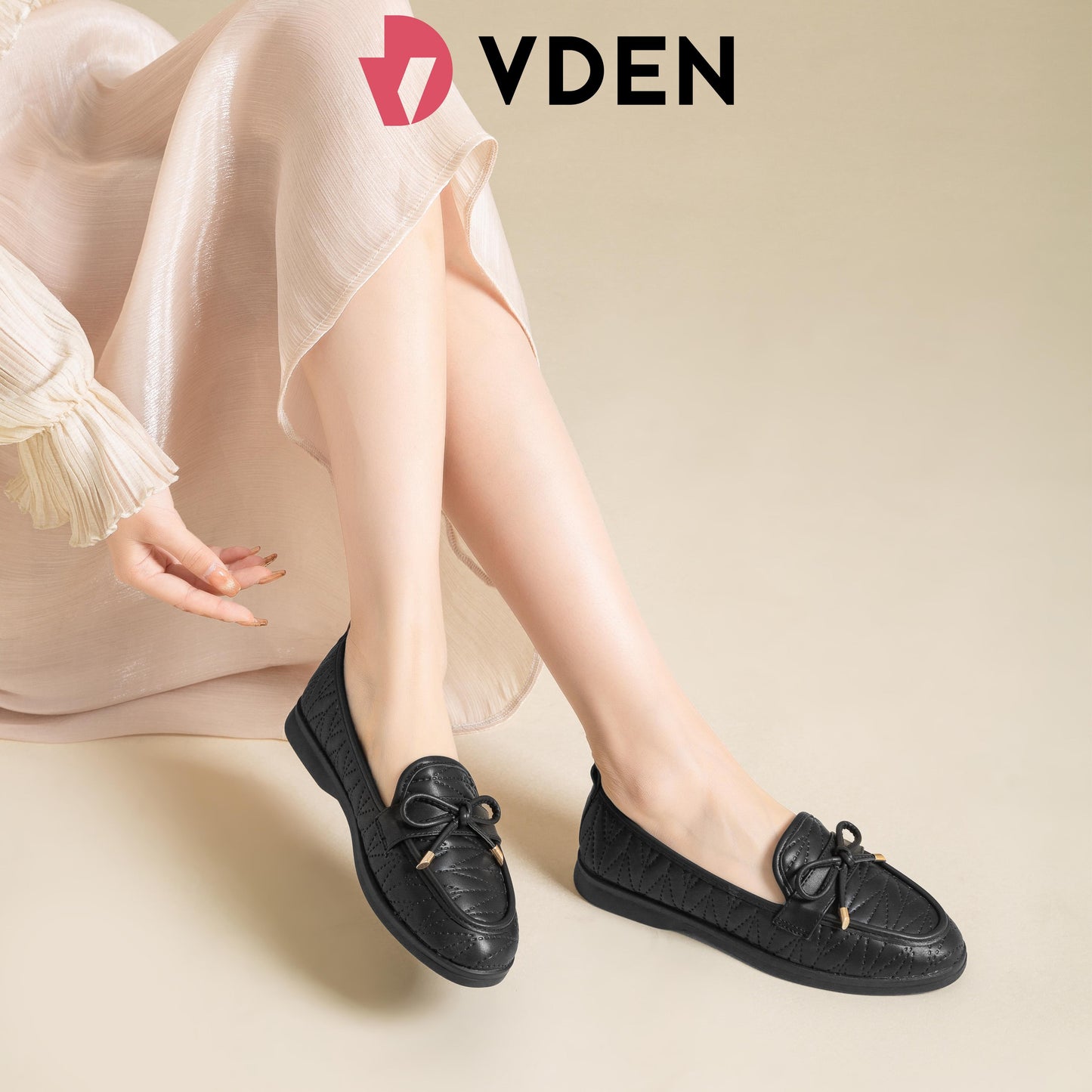VDEN Women's Lightweight Loafers Nonslip Bowknot For Women 0.8ICNH/2.1CM 5577-3 Fashionable Women’s Leather Loafer Shoes One-step Versatile Loafers British Style Preppy Style Flat Shoes