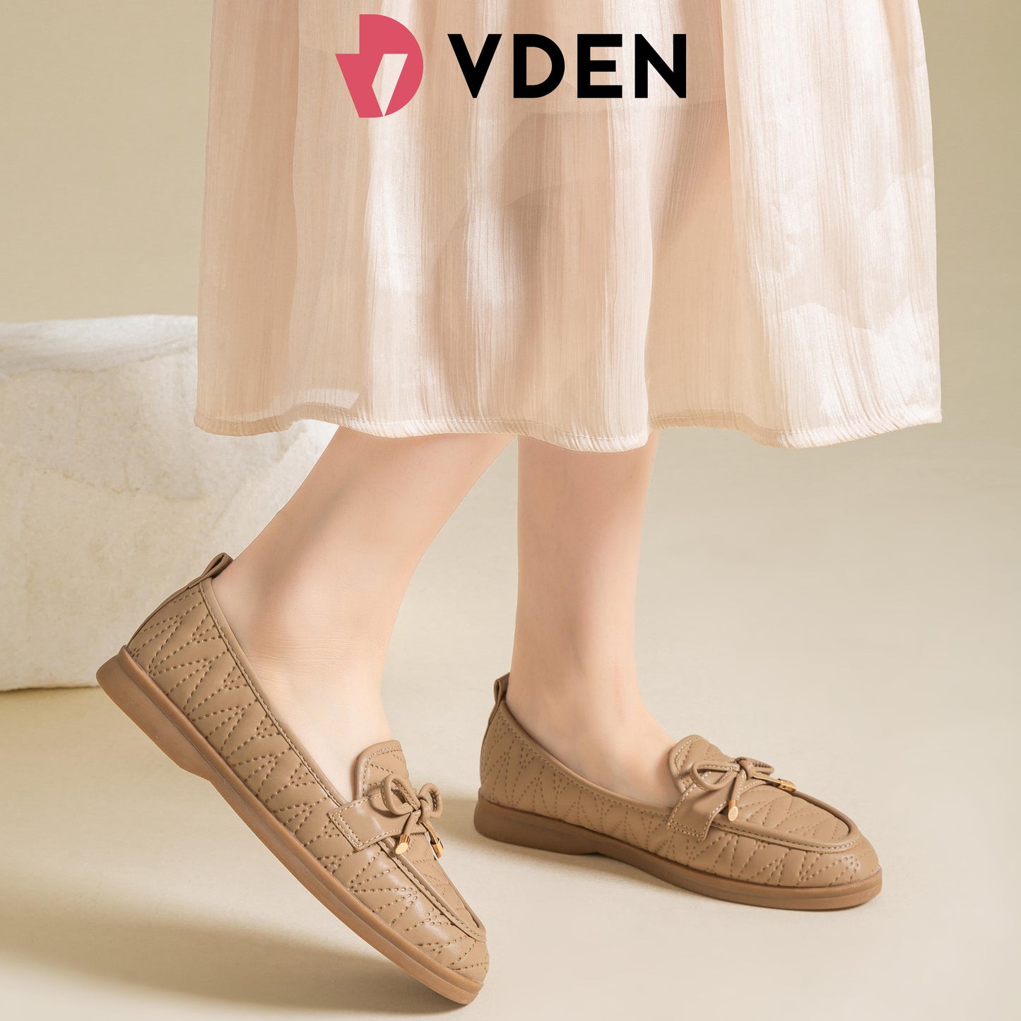 VDEN Women's Lightweight Loafers Nonslip Bowknot For Women 0.8ICNH/2.1CM 5577-3 Fashionable Women’s Leather Loafer Shoes One-step Versatile Loafers British Style Preppy Style Flat Shoes