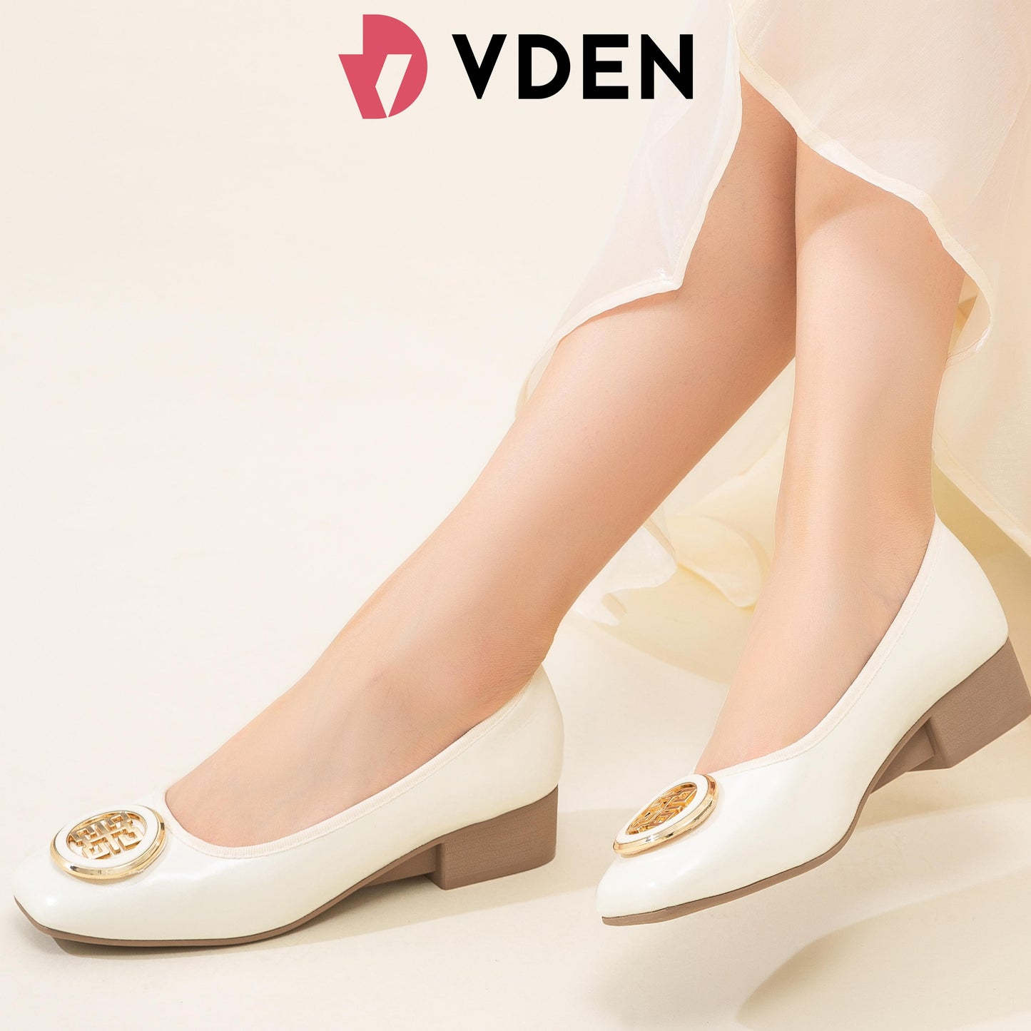 VDEN Fashionabke Solid tone Square-toe pumps For Women 1.2INCH/3CM A998-14Korean Style Comfortable Soft Sole Slip-on Women's Shoes Commuting Old Money Style Low Heels