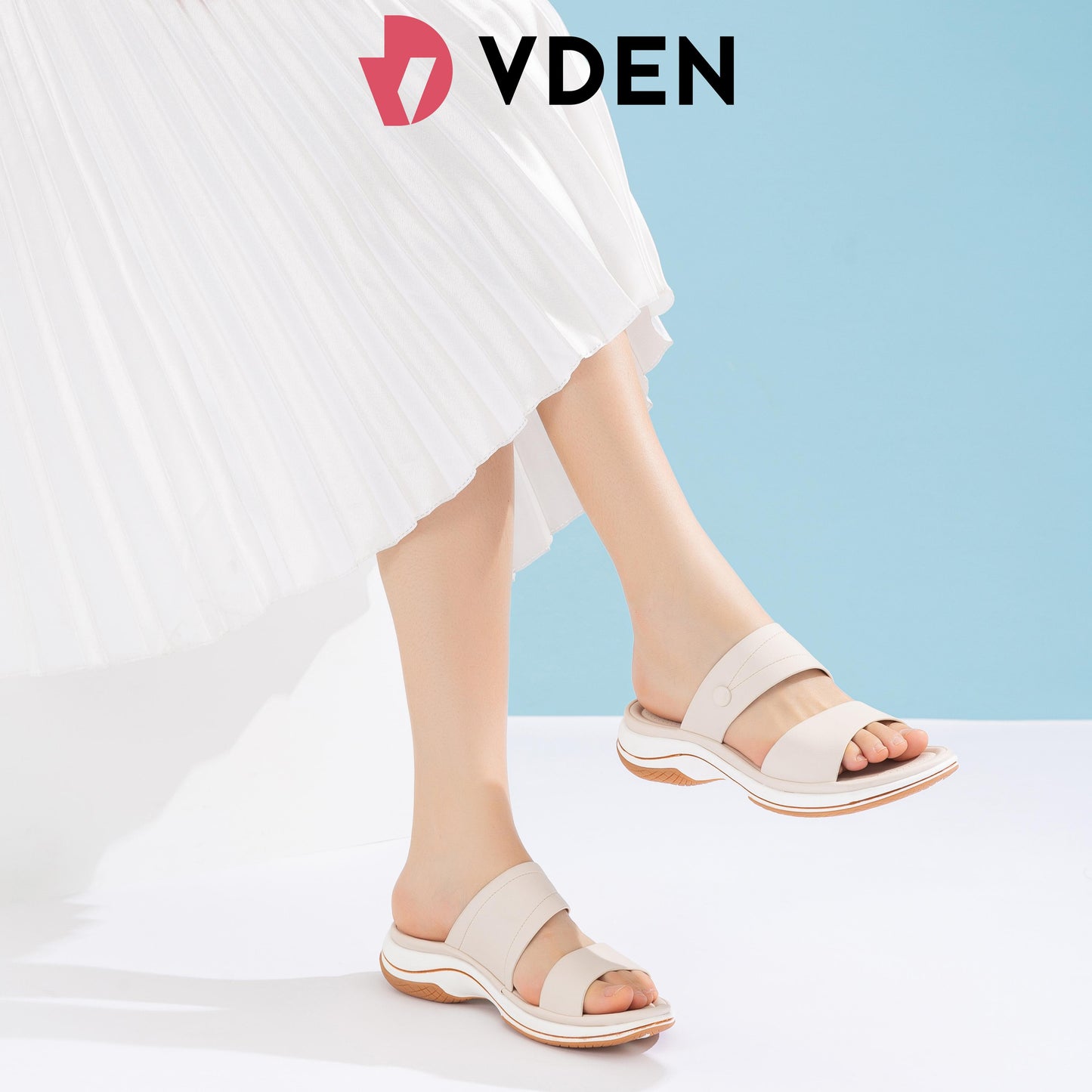 VDEN Comfy Women's Wedge Sandals 3CM/1.1INCH Sports Super Light And Soft Sole Open Toe Sandals 7131-8 Women's Casual Sandals For Women