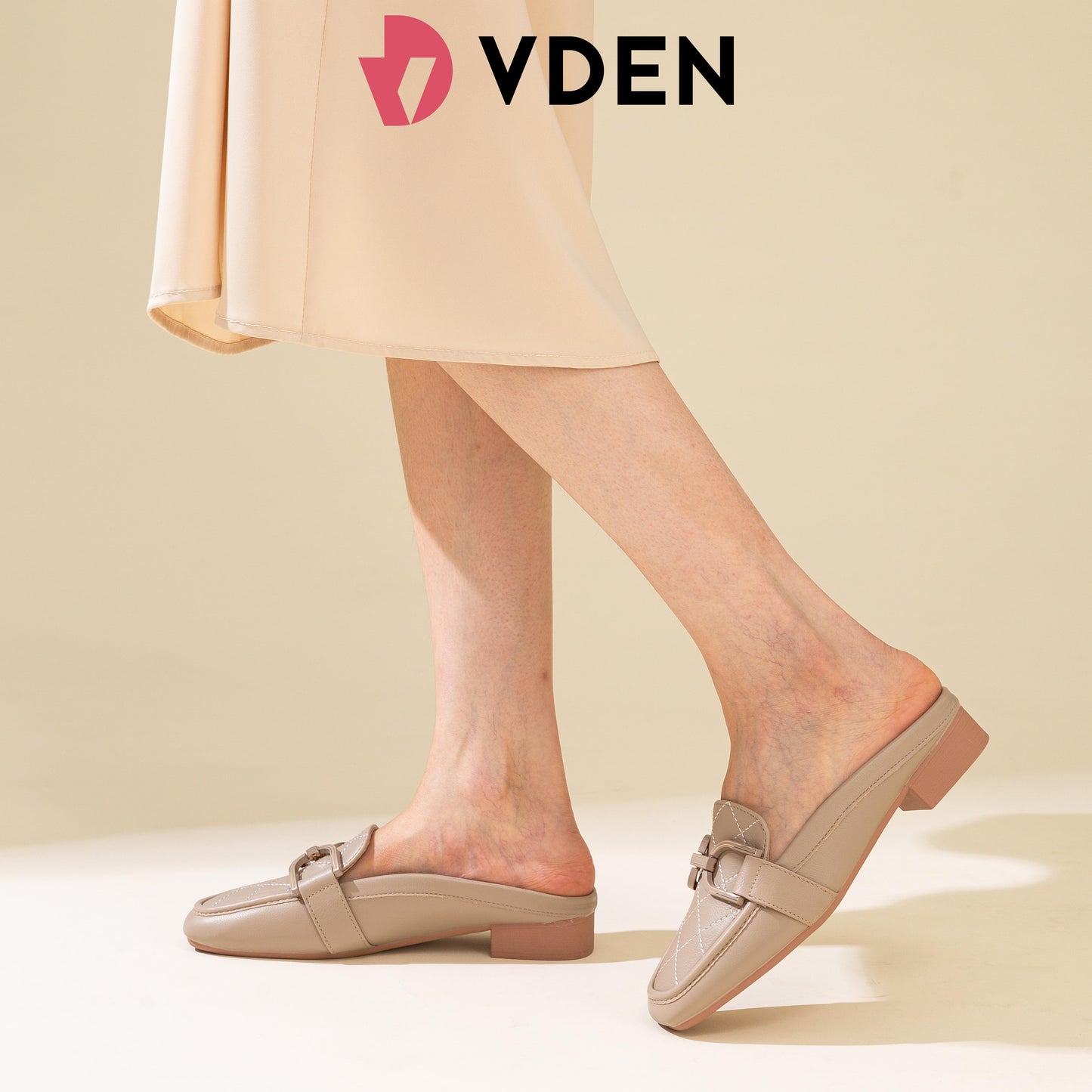 VDEN Fashionable Slip on Mules Half Shoes For Women (NEED ADD 1 SIZE) 1INCH/2.5CM 528-185 Old Money Style Muller Half Slippers Comfort