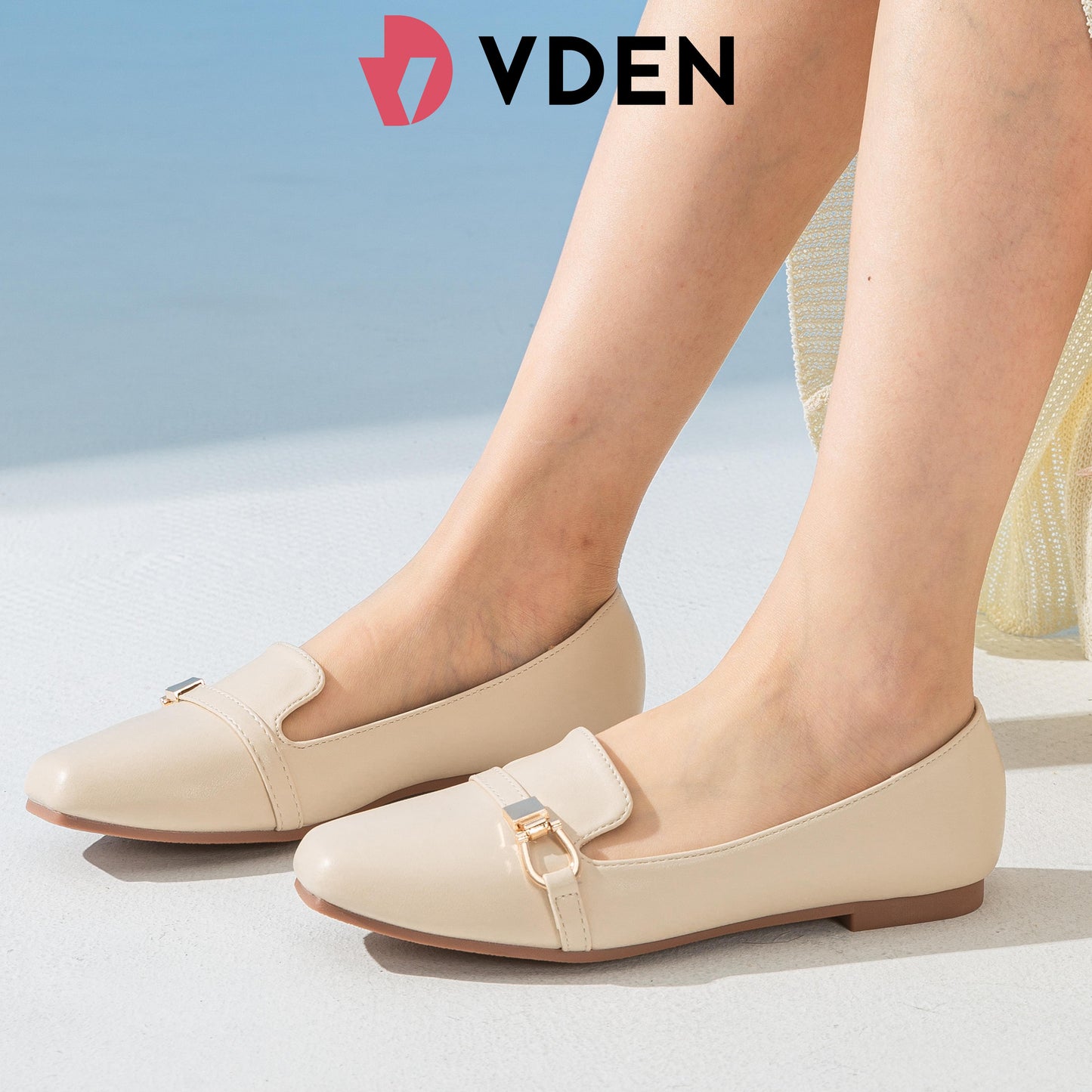 VDEN Women's Loafers Women's Autumn Shoes Casual Shoes Comfortable Flat Shoes 0.4INCH/1CM W155-3