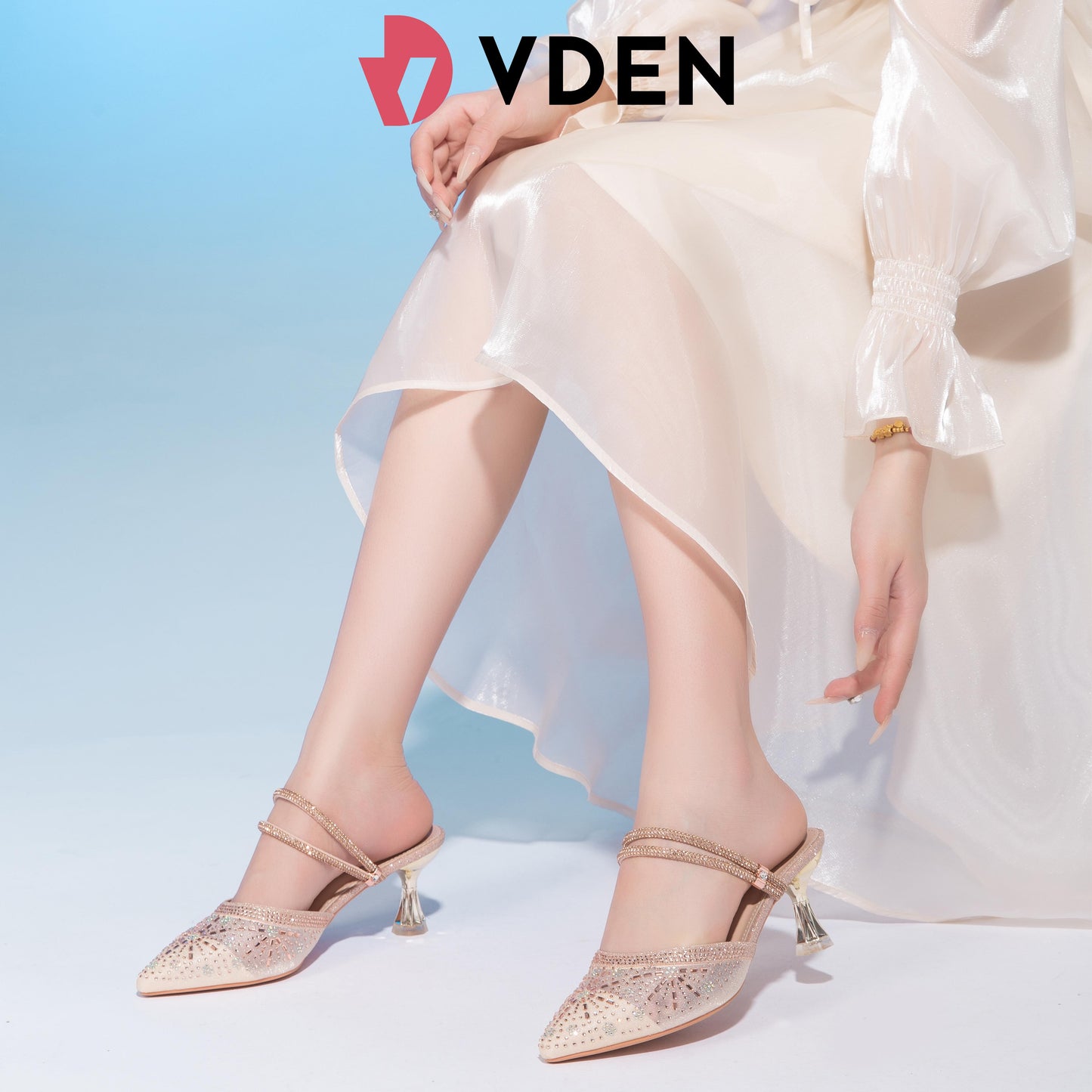 VDEN Low Heel Casual Women's Pointed Shoes (add 1 size) (6.5cm/2.3 inch) 333-A9-1