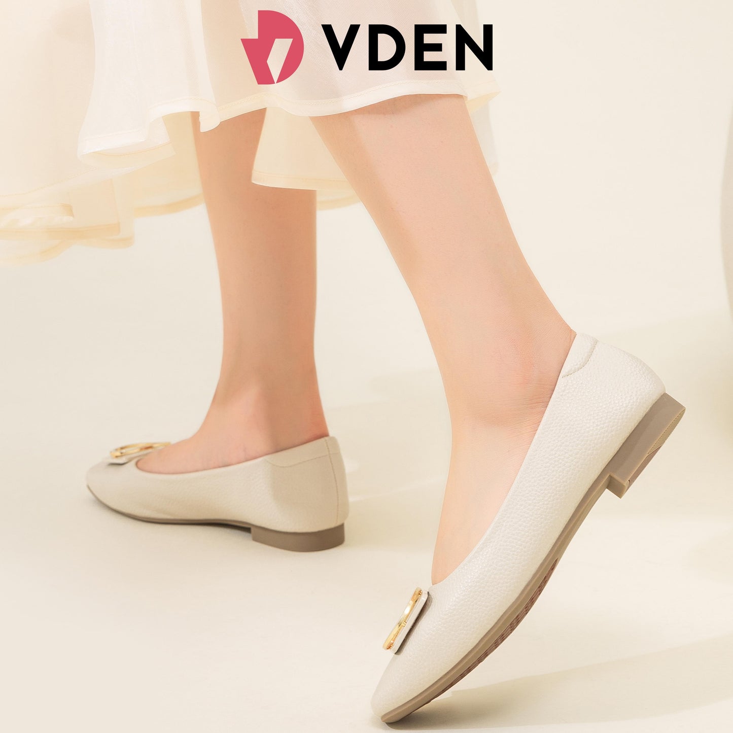 VDEN Style Women's Leather Shoes Soft Casual Shoes 0.5INCH/1.3CM 928-582 Korean Style Comfortable Simple Solid Color Flat Shoes Slip On Shoes For Women
