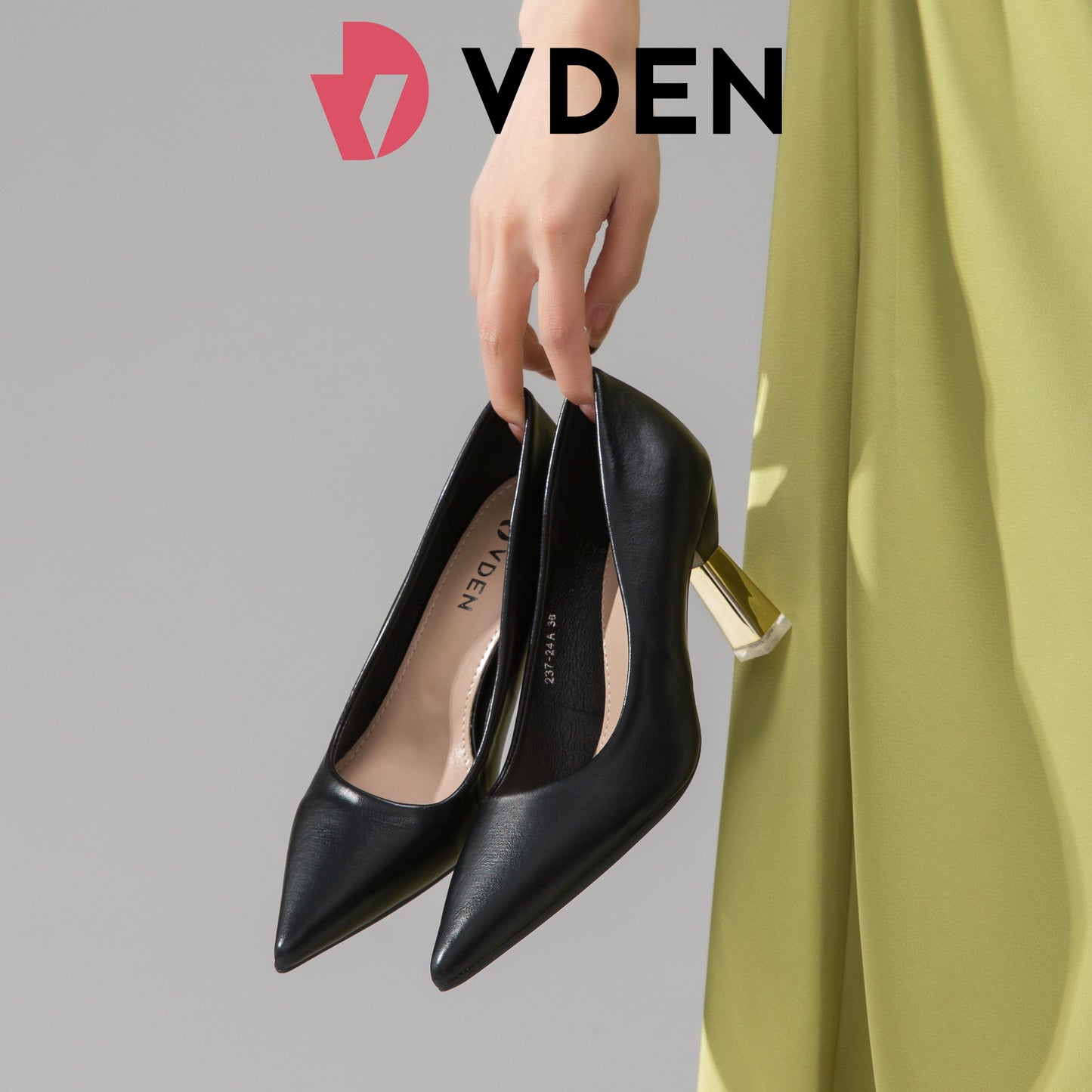Design Solid Color Pointed Toe Mid-heeled shoes (2.5INCH) 237-24A Pointed Heel Pumps