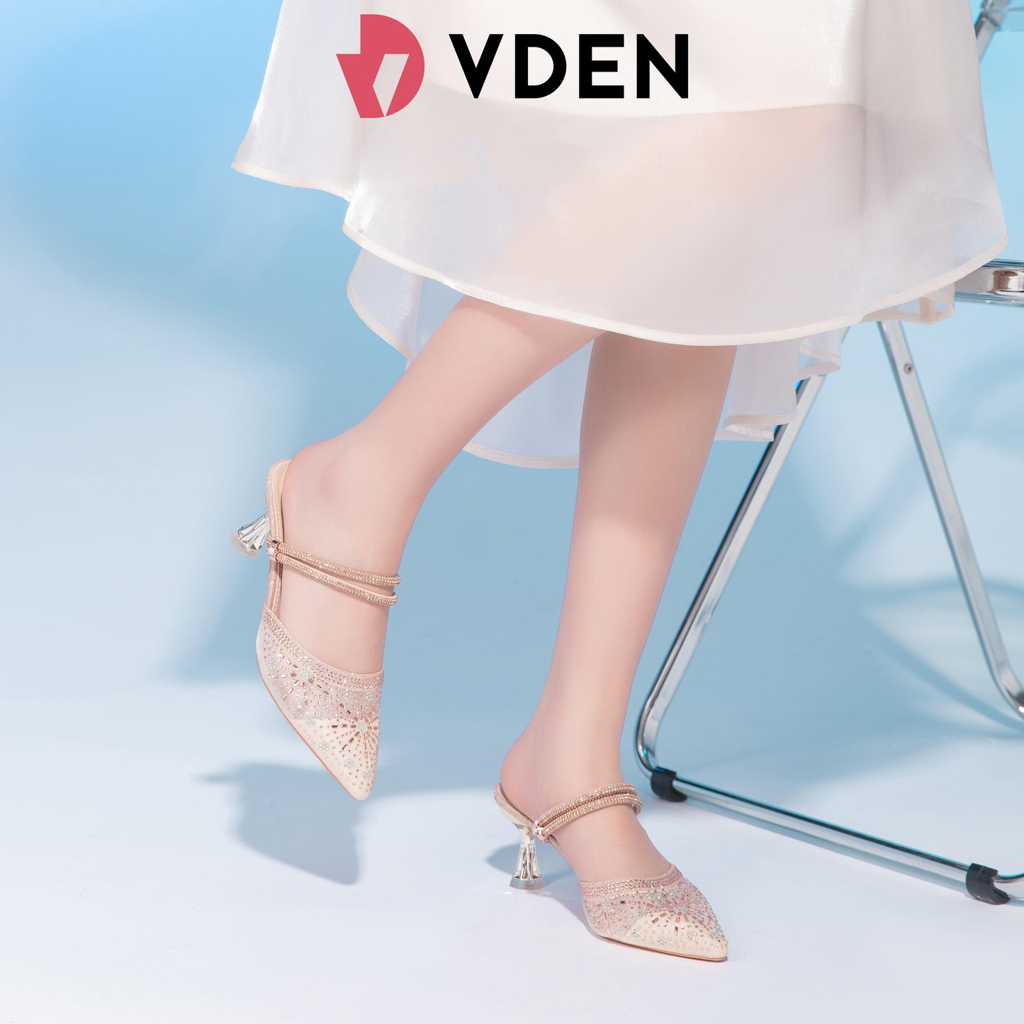 VDEN Low Heel Casual Women's Pointed Shoes (add 1 size) (6.5cm/2.3 inch) 333-A9-1