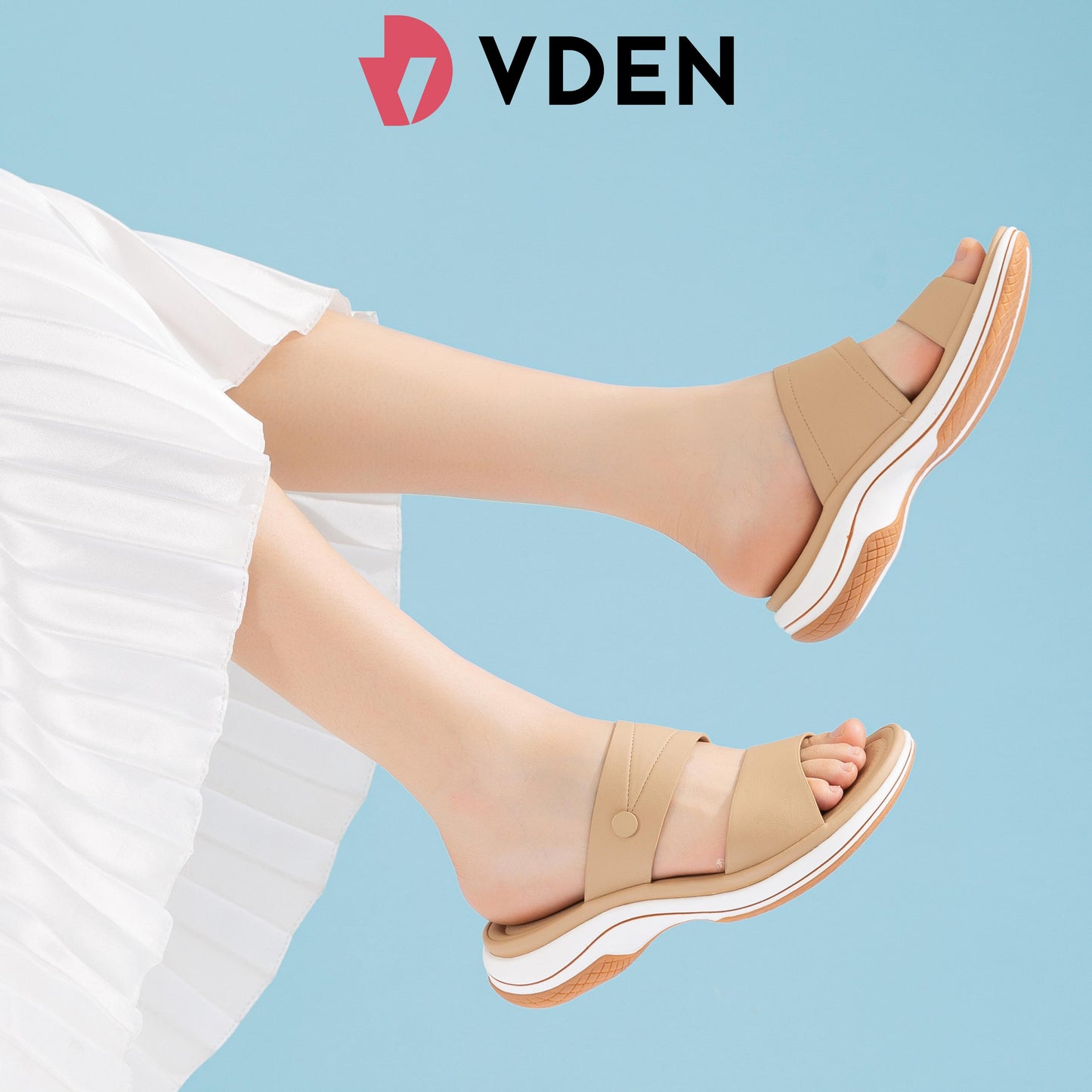 VDEN Comfy Women's Wedge Sandals 3CM/1.1INCH Sports Super Light And Soft Sole Open Toe Sandals 7131-8 Women's Casual Sandals For Women