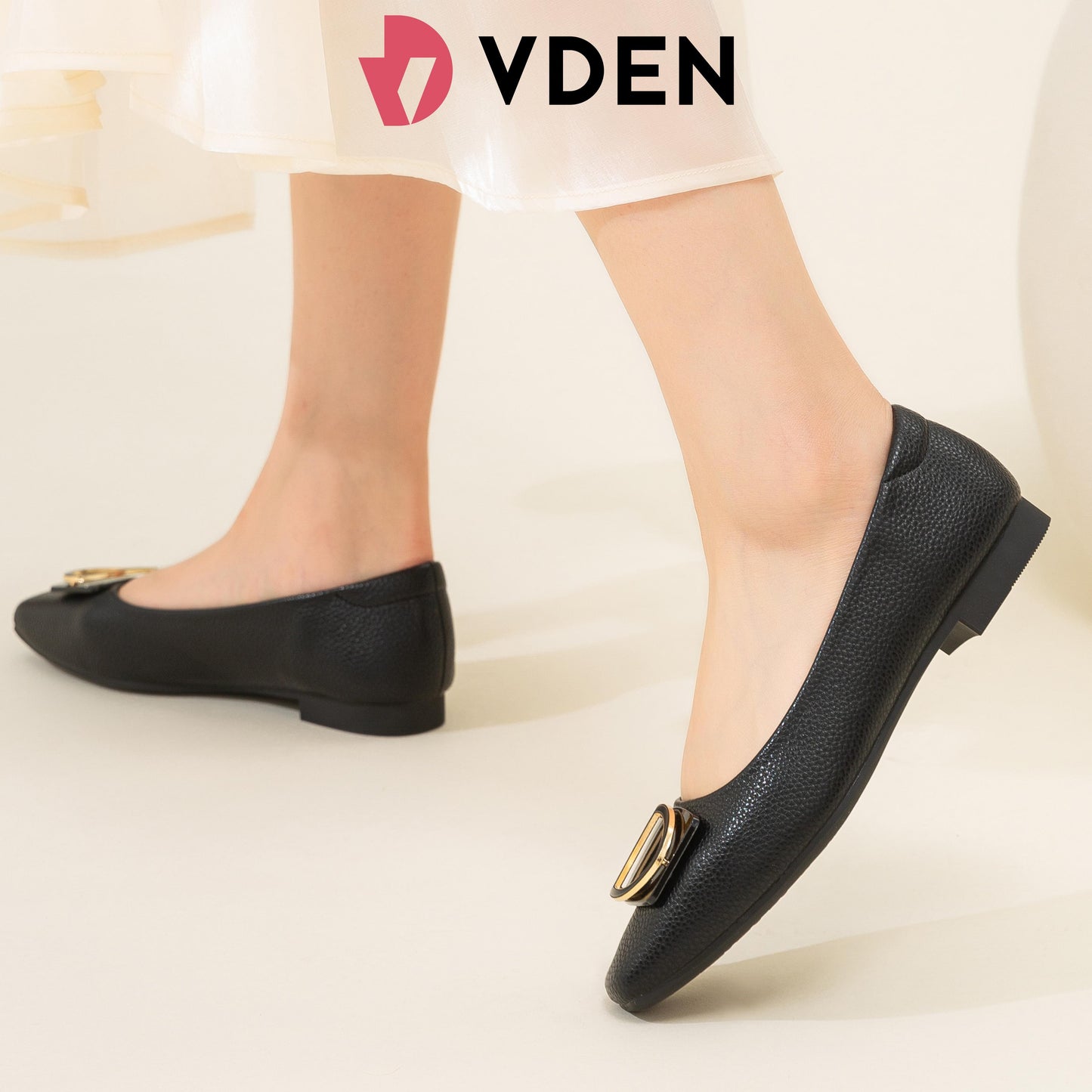 VDEN Style Women's Leather Shoes Soft Casual Shoes 0.5INCH/1.3CM 928-582 Korean Style Comfortable Simple Solid Color Flat Shoes Slip On Shoes For Women