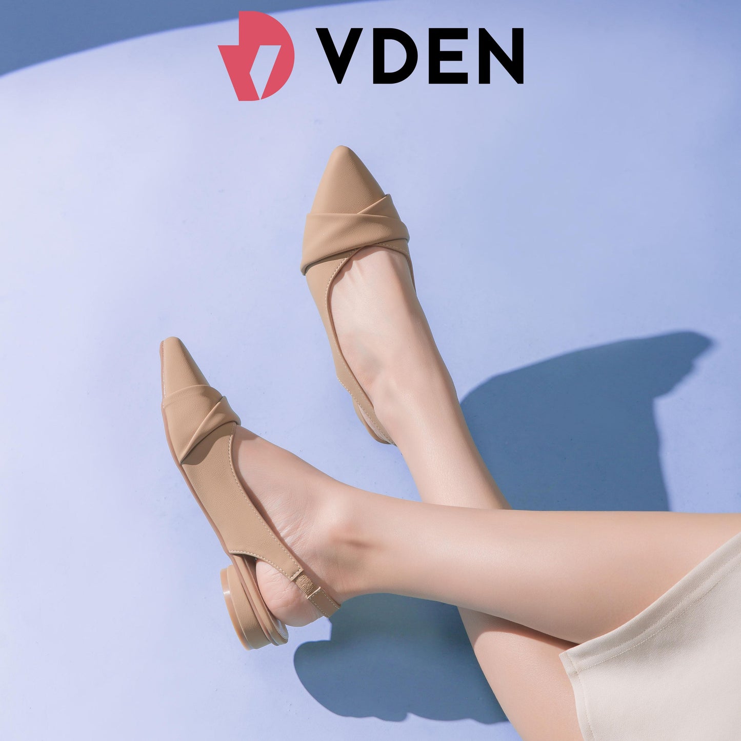 VDEN Pointed Mules Slingback Flat Shoes 22008 Pointed Toe Flat Heel (1 cm or less) Summer