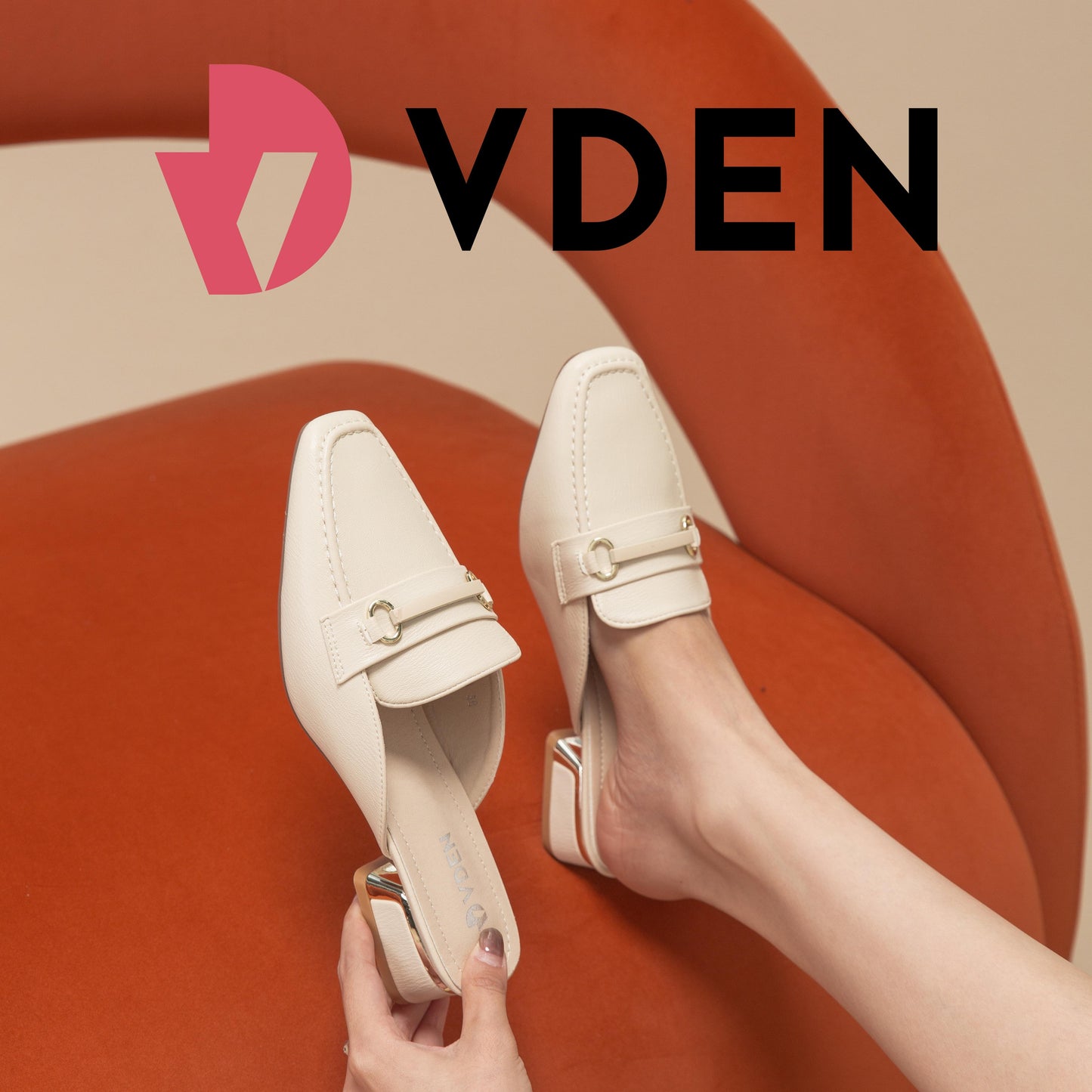 VDEN Mule Baotou low block Heels sandals F78-148