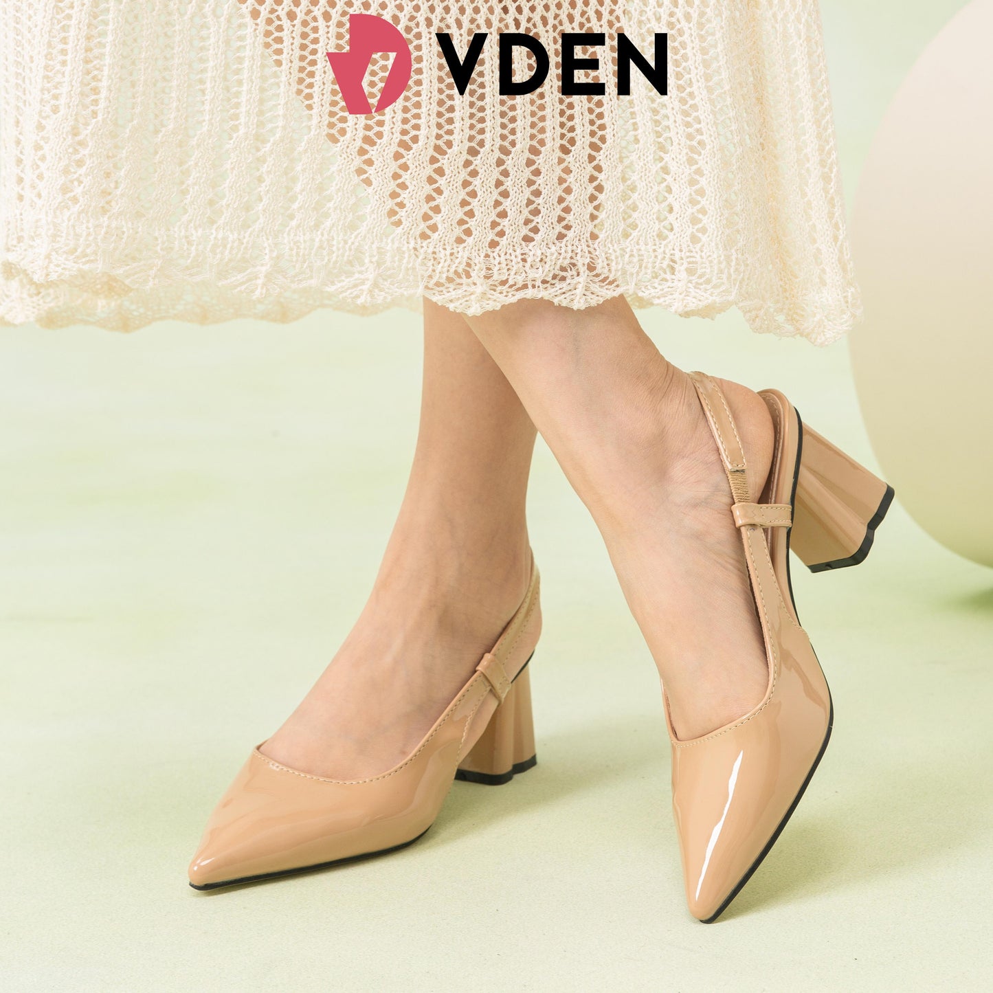 VDEN Women Slingback Block Heels Patent Leather Pointed Toe Mary Jane Pumps Office Work Shoes Kasut Wanita Ready Stock 2.5INCH/6.3CM (Foot Width Add 1 Size) B668-15 Women's Patent Leather Pointed Toe Single Strap Chunky Heels For Women