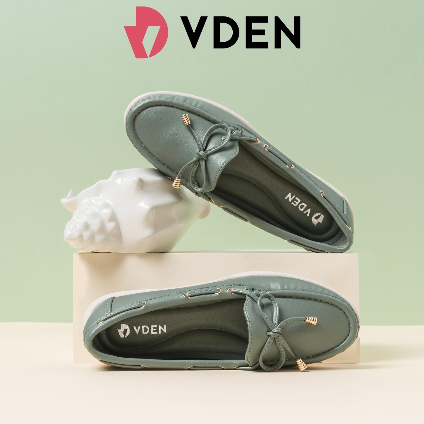 VDEN Bow Embellished Office Commuting 6678-541 Slip-Ons Loafers Women Loafer Shoes Flat Heel (1 cm or less)