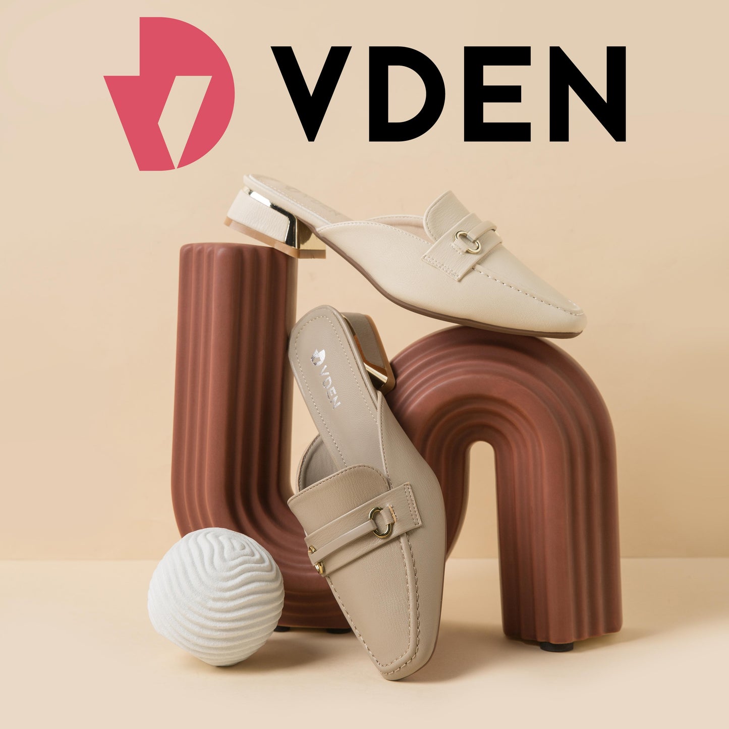 VDEN Mule Baotou low block Heels sandals F78-148