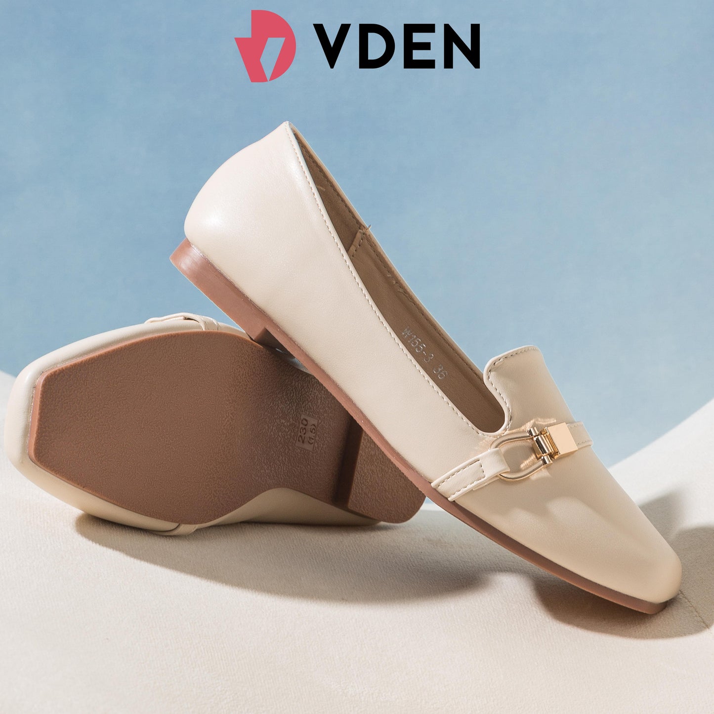 VDEN Women's Loafers Women's Autumn Shoes Casual Shoes Comfortable Flat Shoes 0.4INCH/1CM W155-3