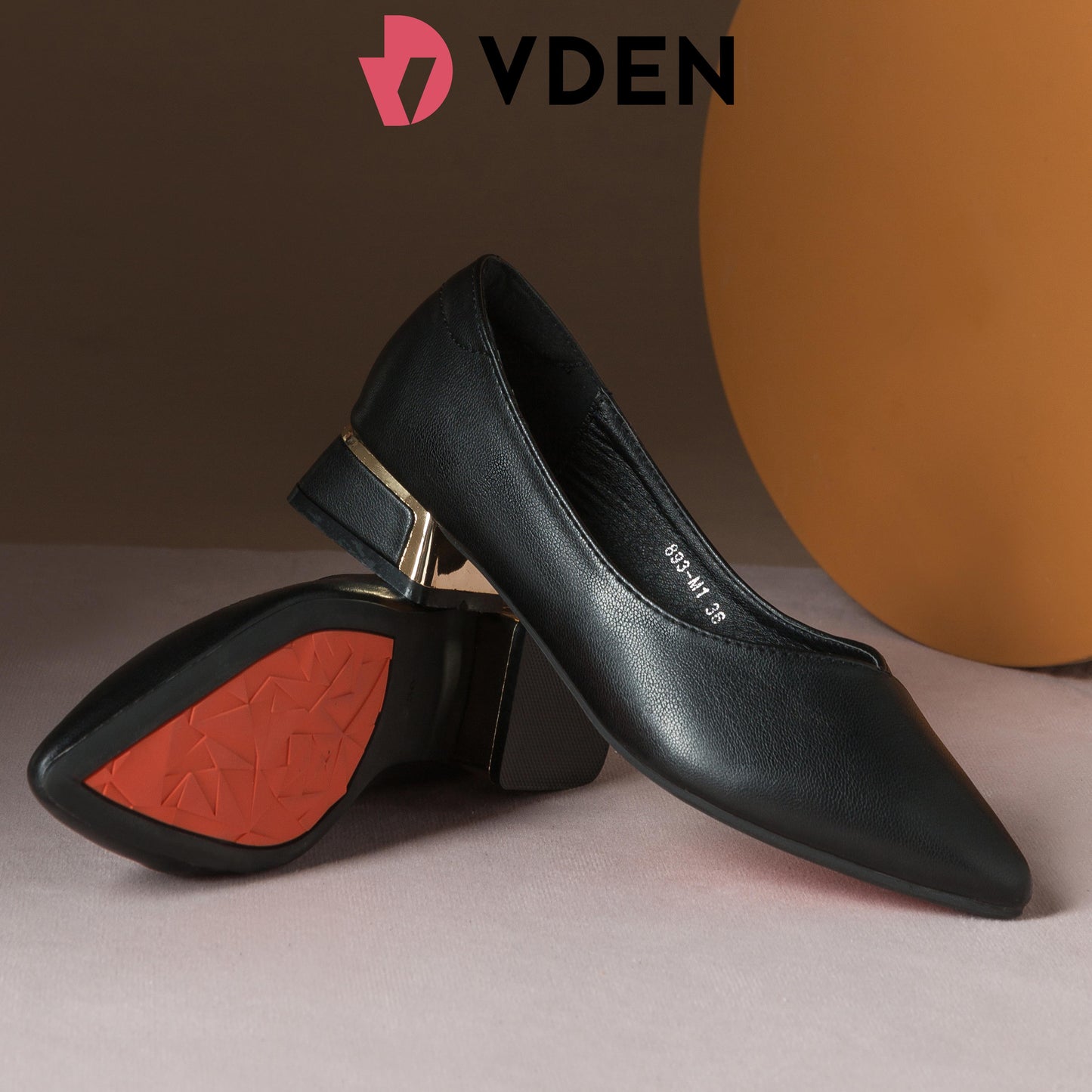 VDEN Ladies White Block Heel Pointed Shoes (True to size) (1.2 inch/3cm Heels) 893-M1 Simple High-end Commuter Shoes And Student Shoes
